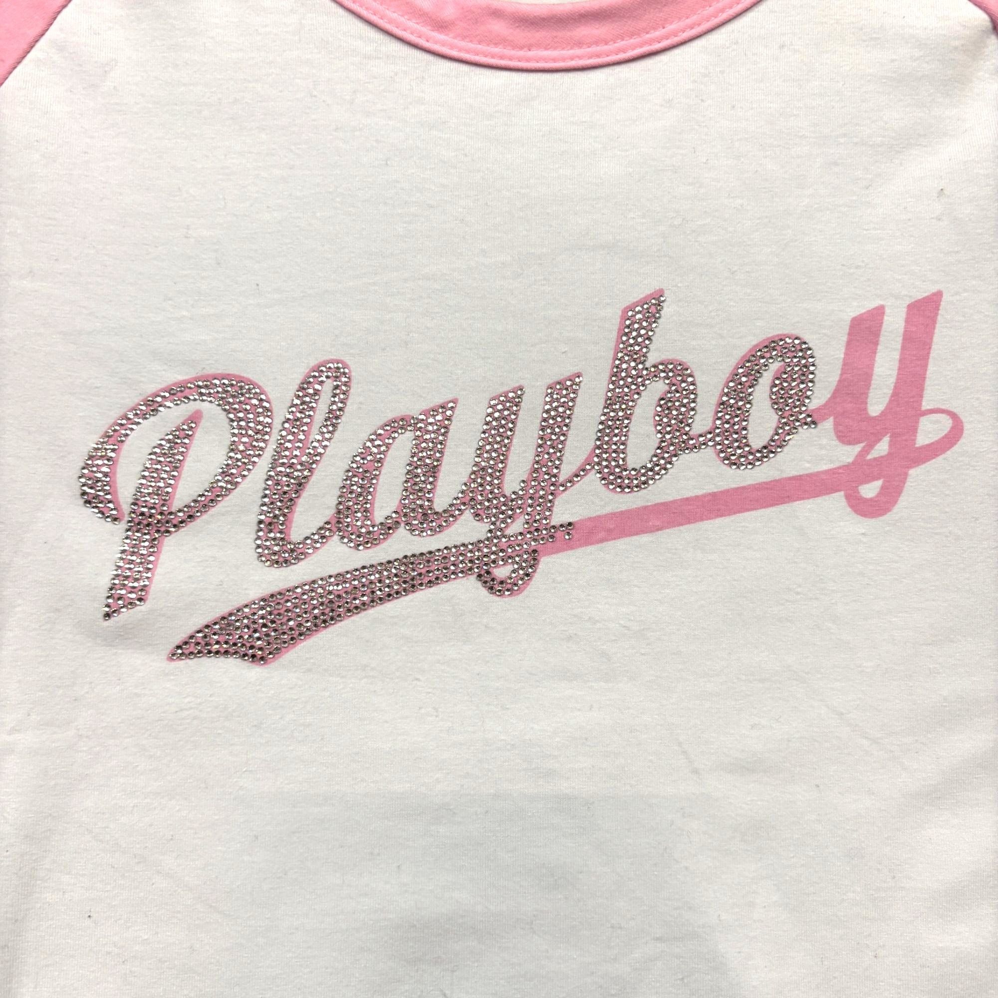 Playboy Playboy Enterprise Logo Baseball Crop Tee XL Size XL / US 12-14 / IT 48-50 - 2 Thumbnail