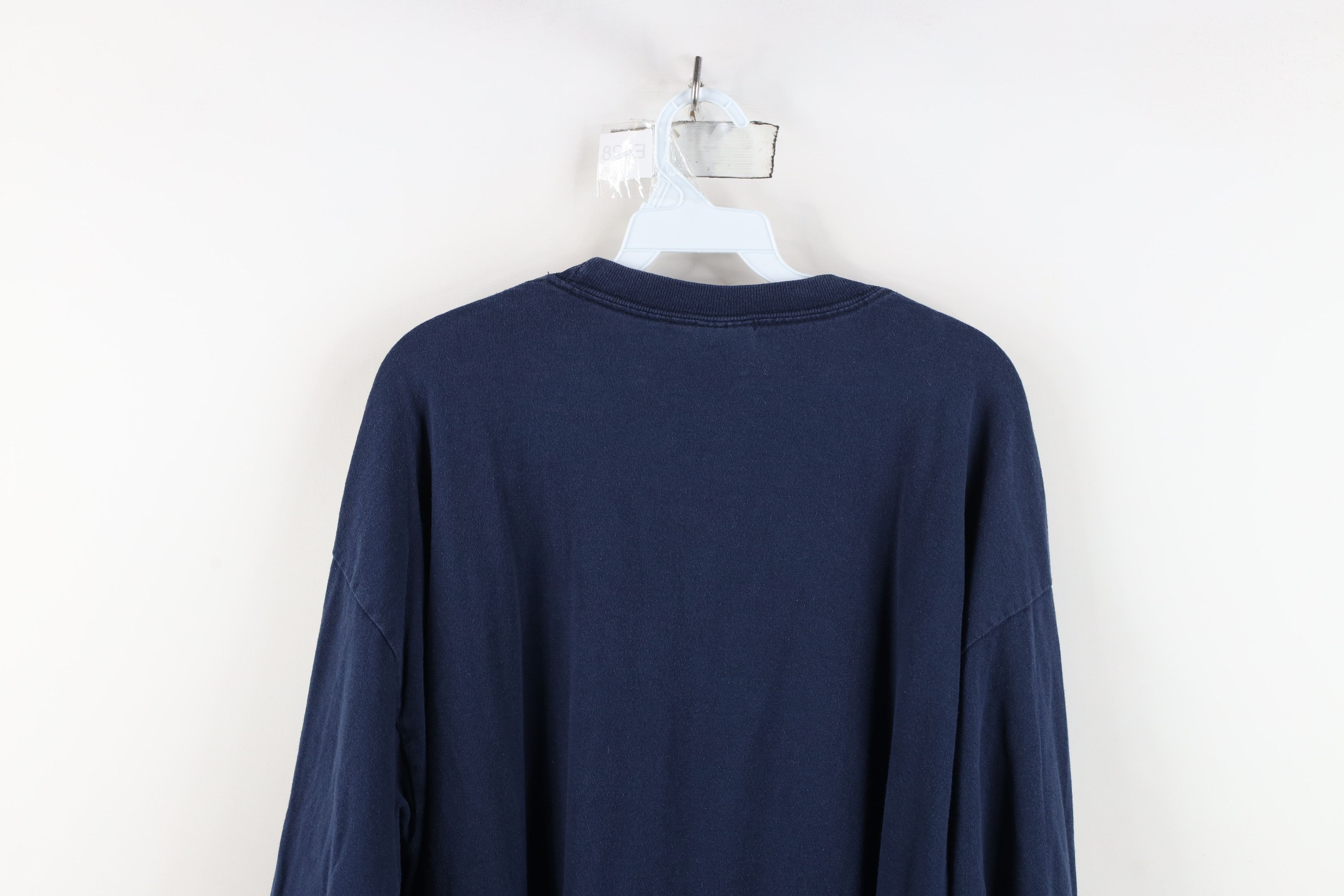 Vintage Vintage 90s University of Michigan Long Sleeve T-Shirt Blue Size US XL / EU 56 / 4 - 13 Thumbnail