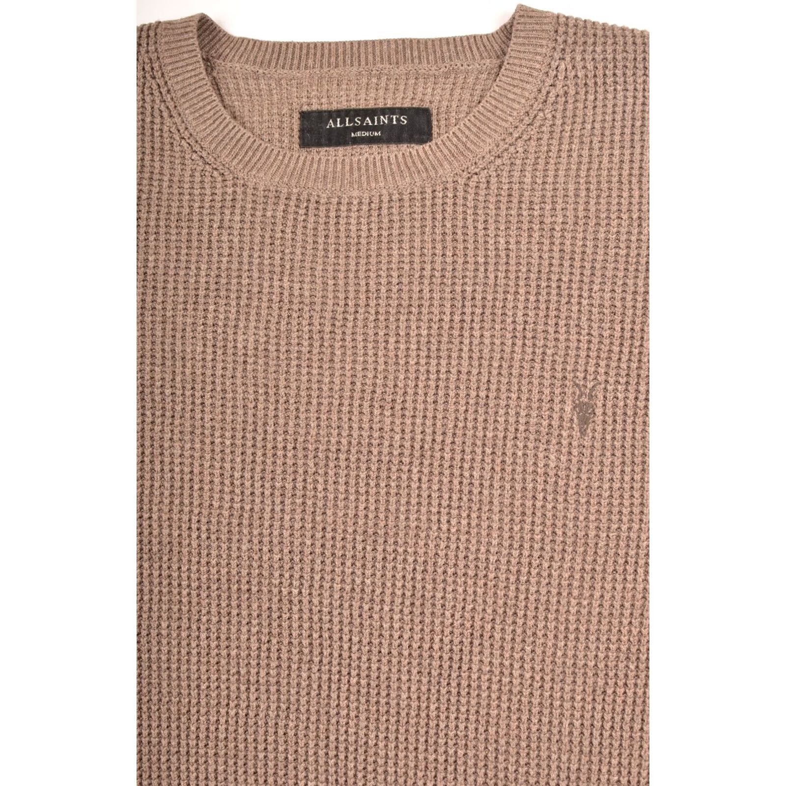 Allsaints Allsaints Trias Crew Knit Cotton Pullover Sweater M Brown Mens Size US M / EU 48-50 / 2 - 2 Thumbnail