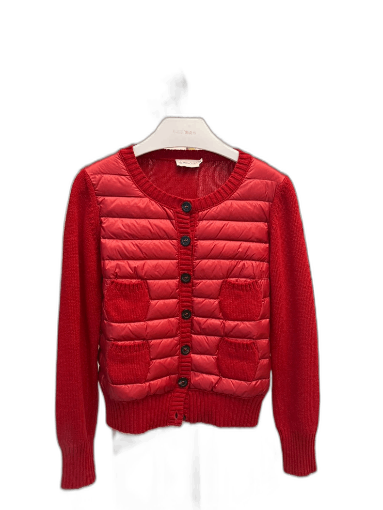 Moncler Moncler Red Down Padded Jacket Size M Size M / US 6-8 / IT 42-44 - 1 Thumbnail
