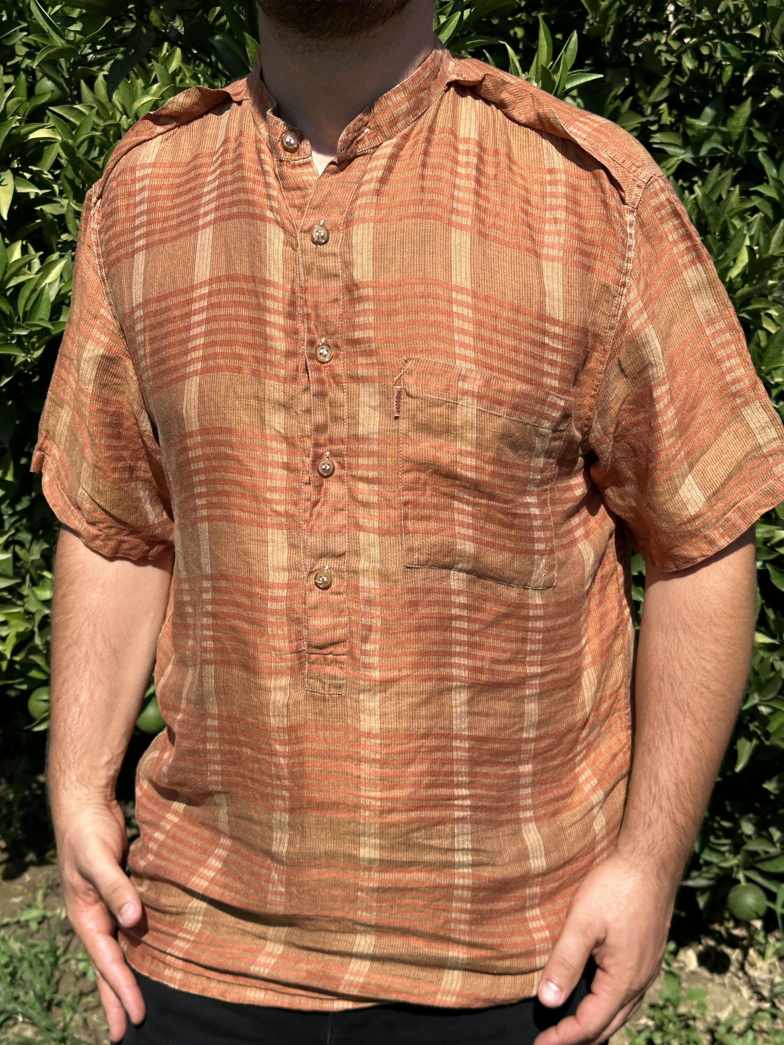 Missoni Missoni Uomo Check CasualDress Shirt Flax Linen Retro Size L Size US L / EU 52-54 / 3 - 1 Thumbnail
