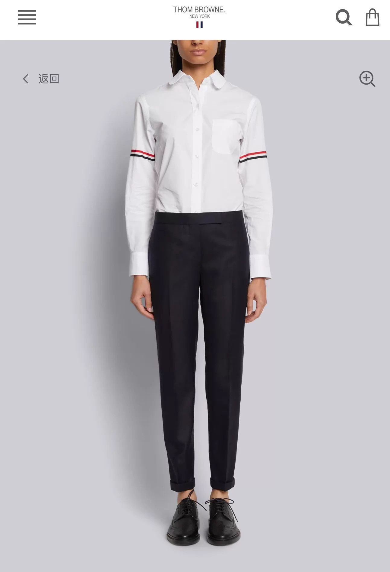 Thom Browne Thom Browne Women's Navy Wool Trousers Gold Buttons 38 Size 26" / US 2 / IT 38 - 9 Thumbnail