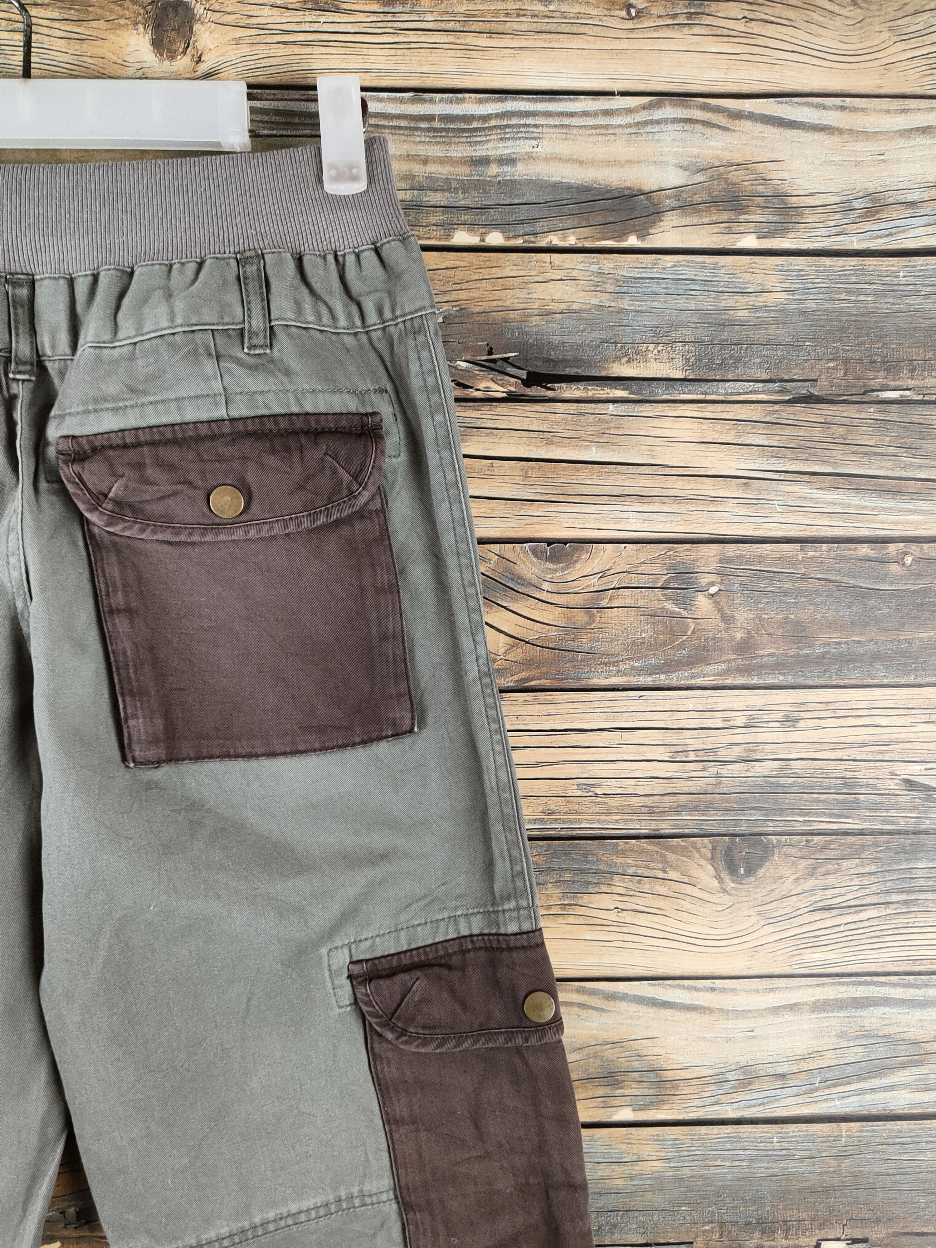 Japanese Brand DL Ad Life Olive Multipocket Cargo Pants #46-367 Size 24" / US 00 / IT 34 - 10 Thumbnail