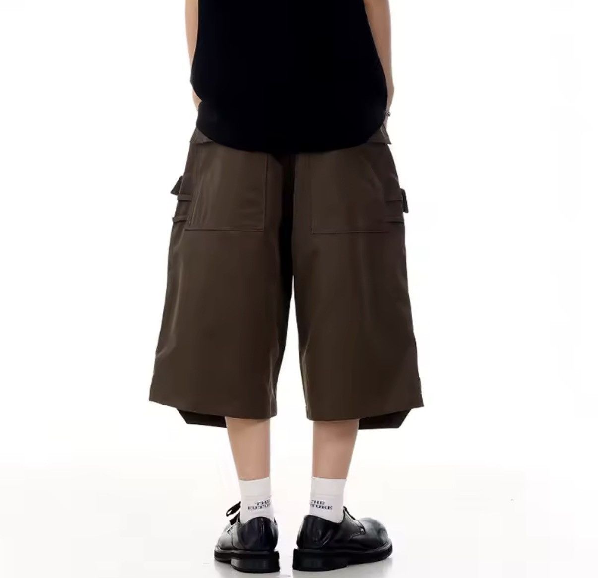 Other Avant Garde Irregular Cargo Bermuda Brown Shorts Size US 32 / EU 48 - 3 Thumbnail
