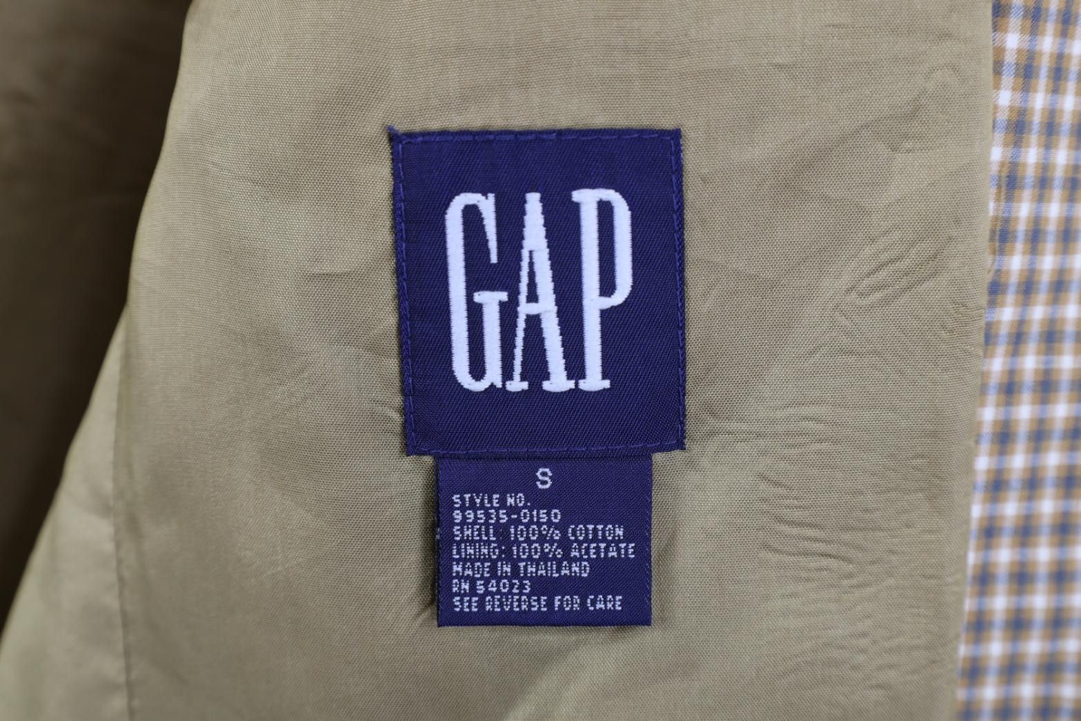 Gap Vintage 90s Gap Button Suit Coat Blazer Jacket Plaid Cotton Size US S / EU 44-46 / 1 - 13 Thumbnail