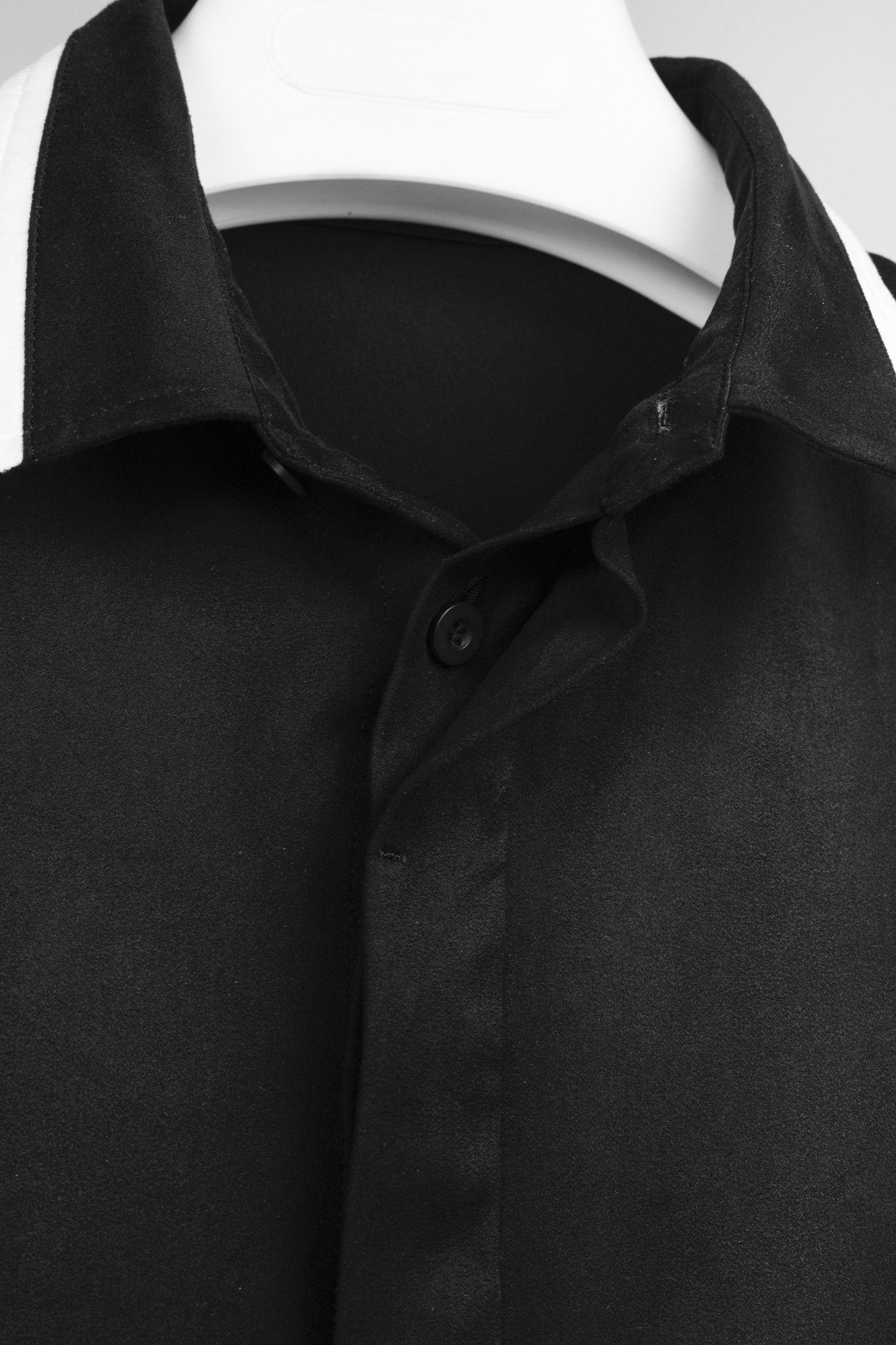 Issey Miyake Issey Miyake Black White Moleskin Button Up Shirt Size M / US 6-8 / IT 42-44 - 9 Thumbnail