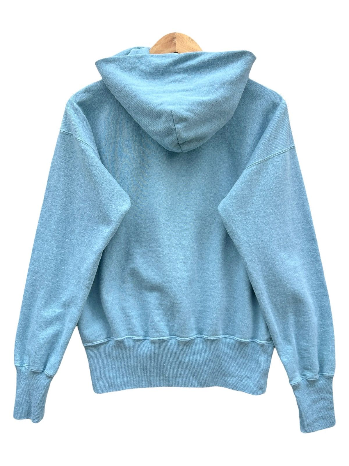 45rpm Vintage 45RPM Spellout Logo Soft Blue Hoodie Size US S / EU 44-46 / 1 - 4 Thumbnail