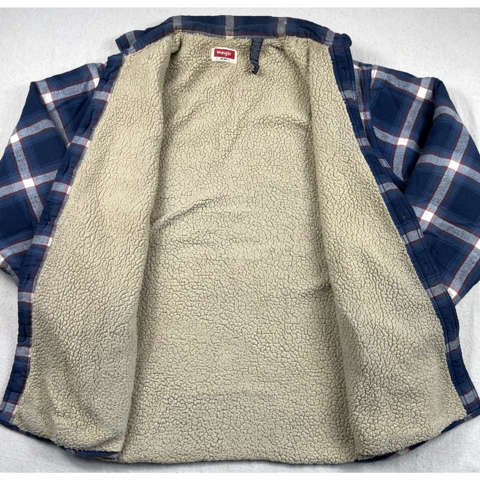 Wrangler Wrangler Jacket Shirt Men L Flannel Plaid Sherpa Lined Button Up Multicolor 90s Outdoor Workwear Mens Size US L / EU 52-54 / 3 - 3 Thumbnail