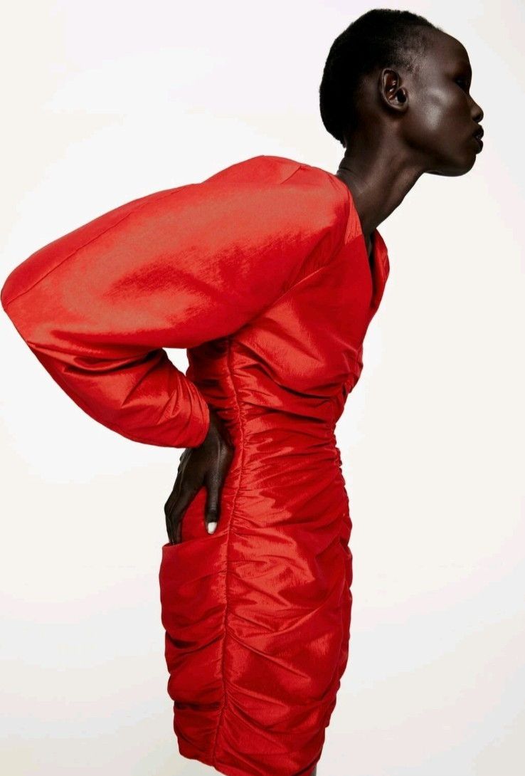 Zara Rare Zara Red Draped Mini Dress. Size S Size S / US 4 / IT 40 - 5 Thumbnail