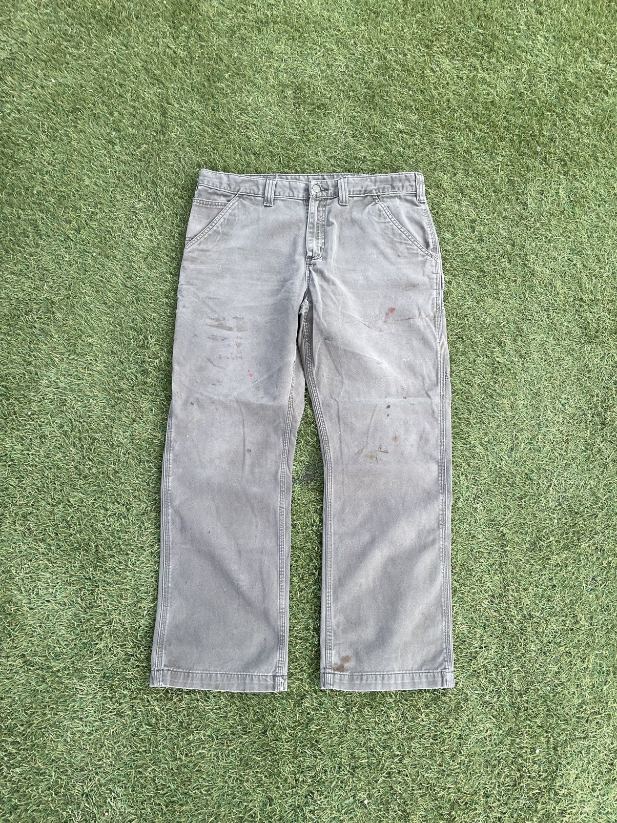 Carhartt Carhartt Pants Mens 36x30 Green B324 ARG Relaxed Fit Utility Size US 36 / EU 52 - 1 Thumbnail