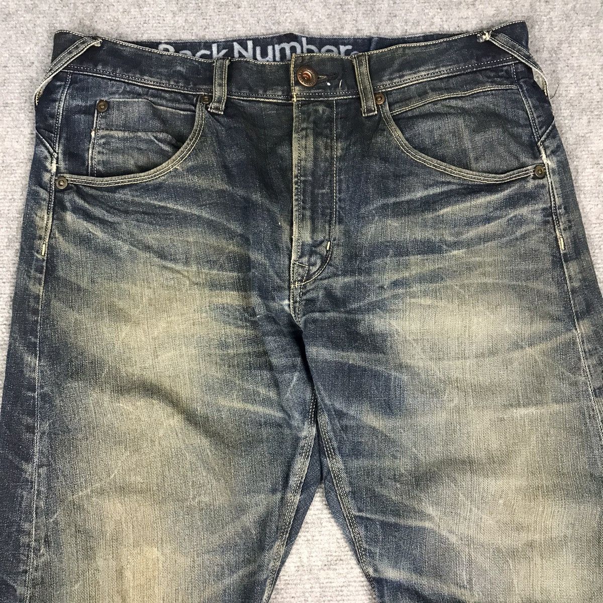 Japanese Brand Distressed Denim Back Number Japan Denim pants Size US 33 - 3 Thumbnail