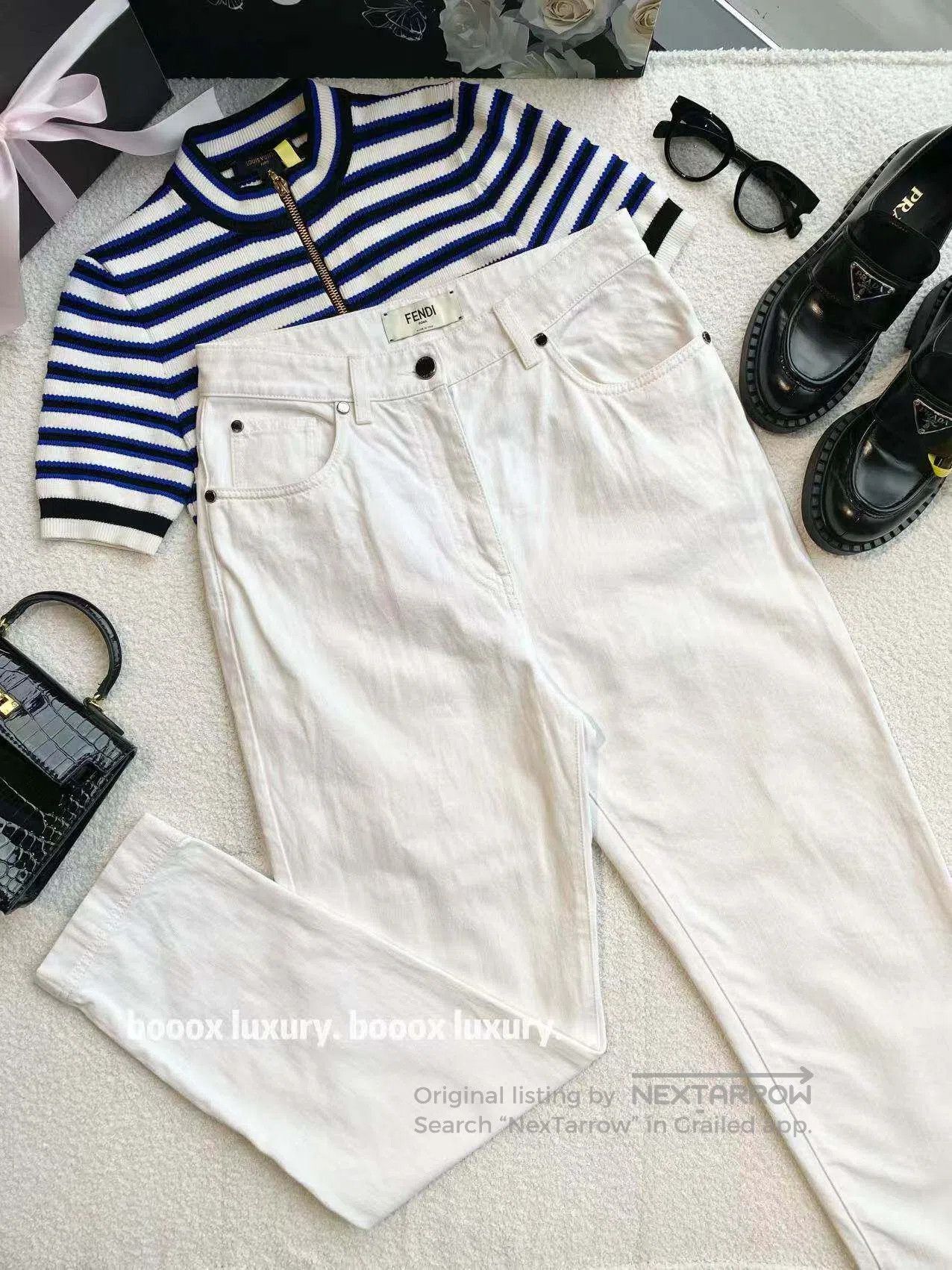 Fendi Fendi logo trousers| Size 27" / US 4 / IT 40 - 1 Thumbnail