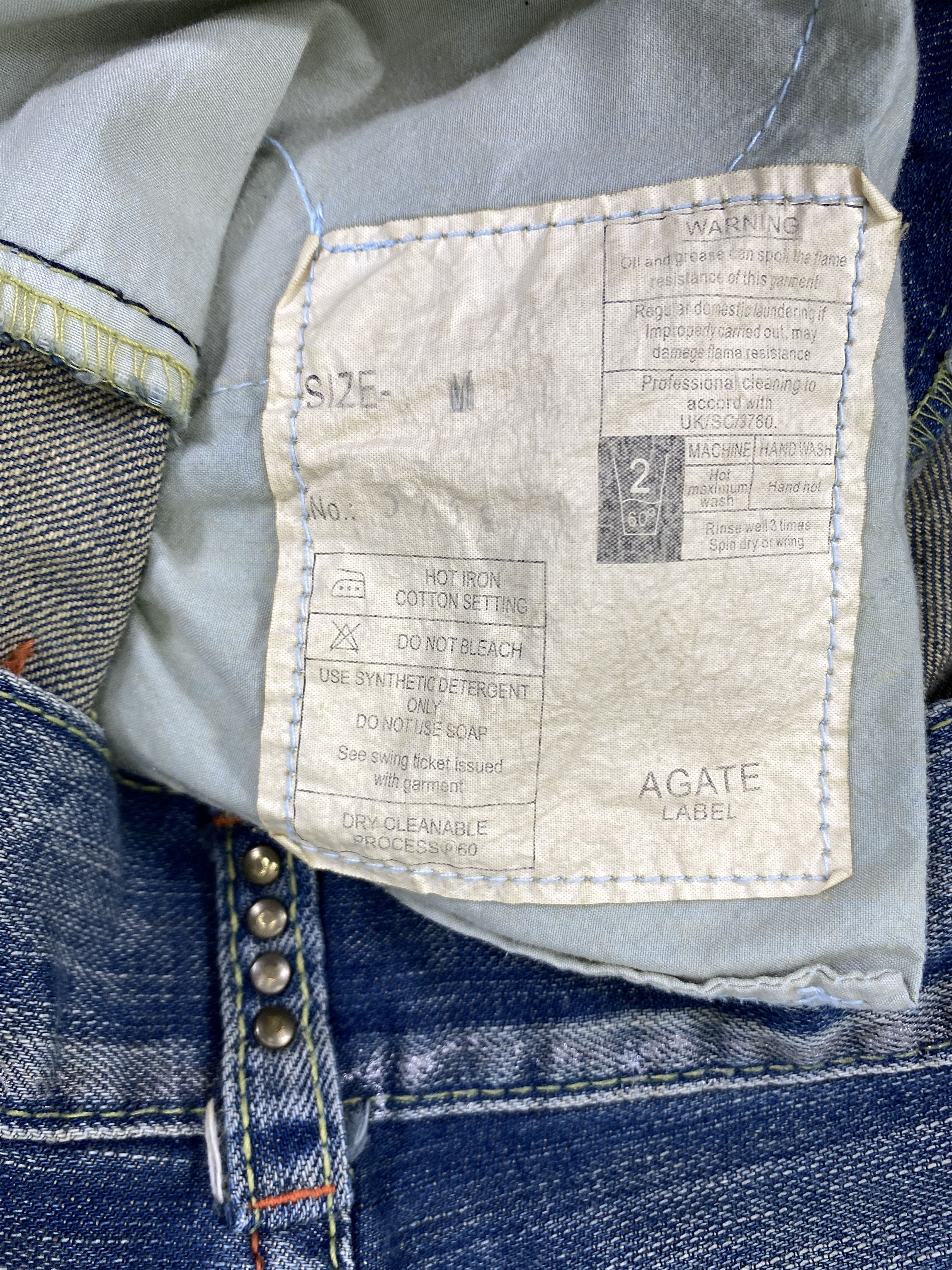 Japanese Brand Faded Blue Vintage Agate Label Flare Jeans 33x30.5 - JN3269 Size US 33 - 10 Thumbnail