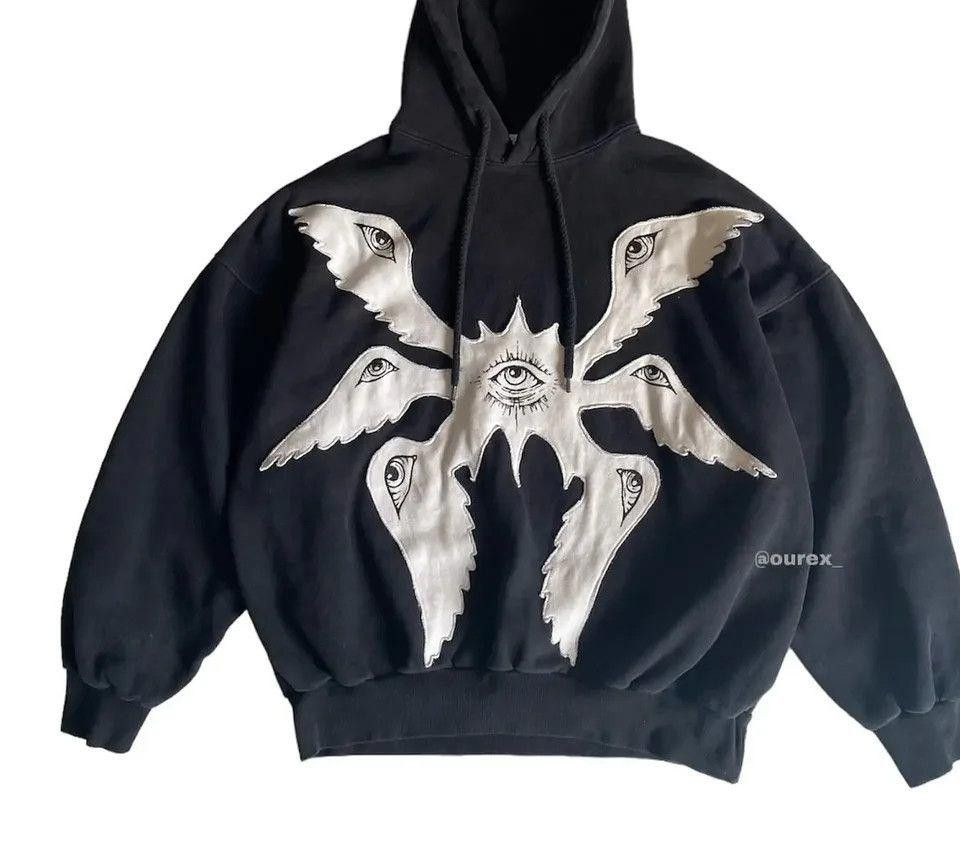 Japanese Brand EYE Graphic Pullover Black Hoodie Size US L / EU 52-54 / 3 - 4 Thumbnail
