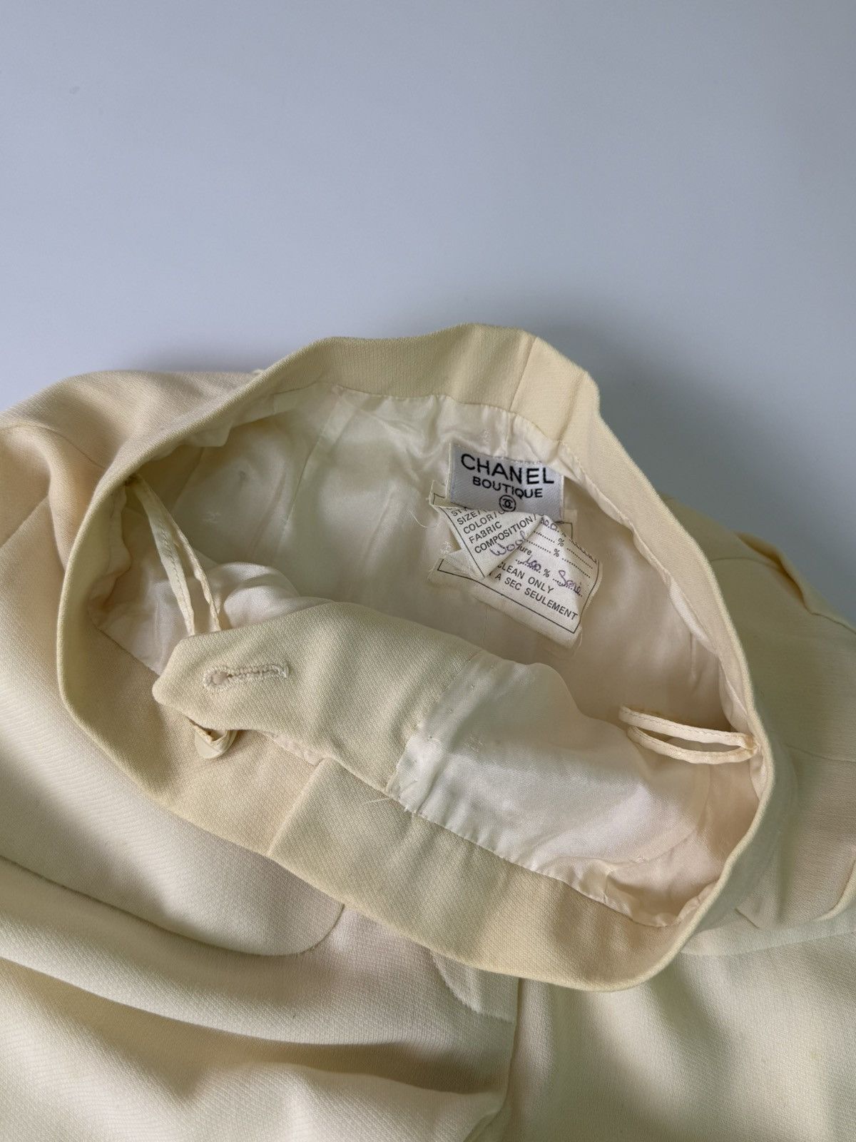 Chanel Chanel Boutique Beige Wide Leg Trousers Size 26" / US 2 / IT 38 - 7 Thumbnail