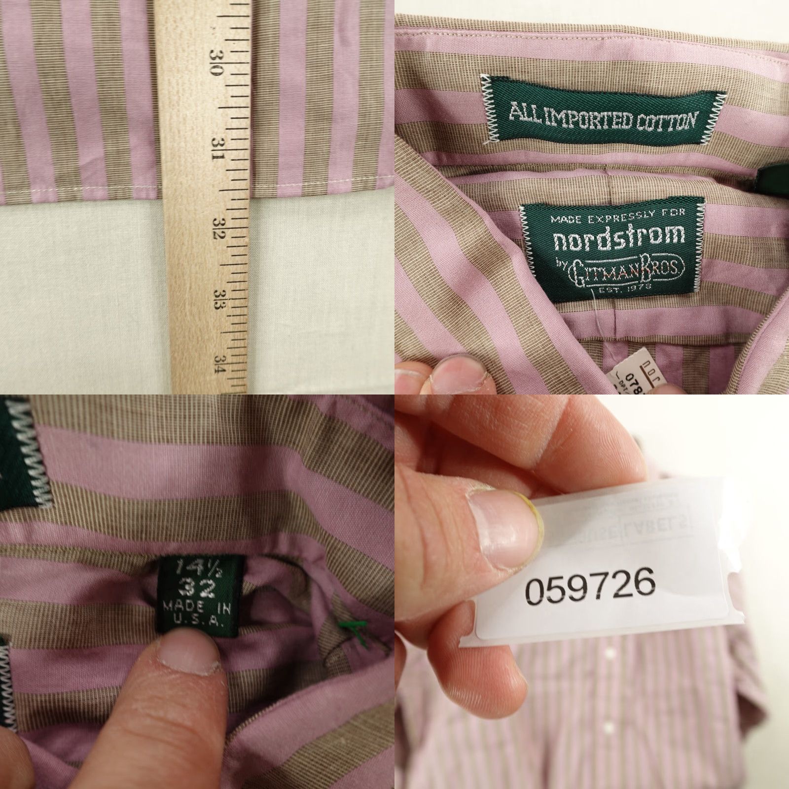 Vintage Vintage Gitman Bros Shirt Men Small Pink Stripes Button Up Western Frontier NEW Size US S / EU 44-46 / 1 - 8 Thumbnail
