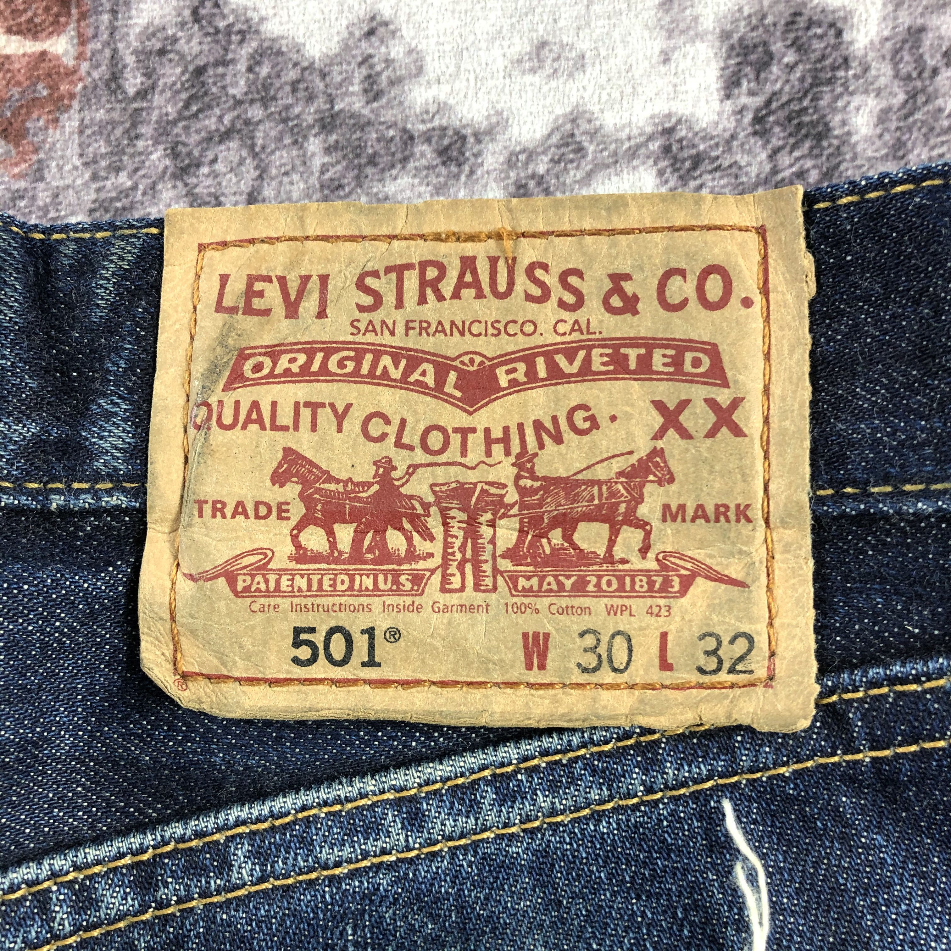 Levi's Vintage Blue Wash Levis 501 Jeans-JM2781 Size US 31 - 6 Thumbnail