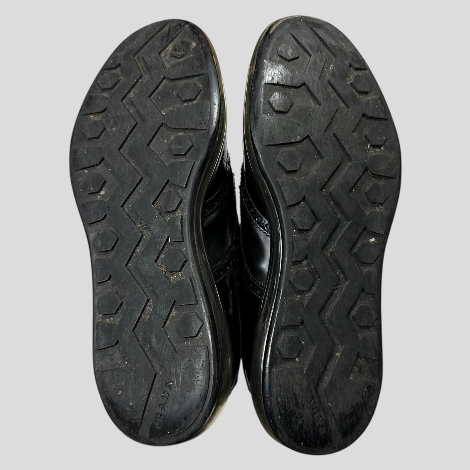 Prada Prada Air Levitate Brogues Black Leather Derby Shoes - UK9 Size US 10 / EU 43 - 10 Thumbnail