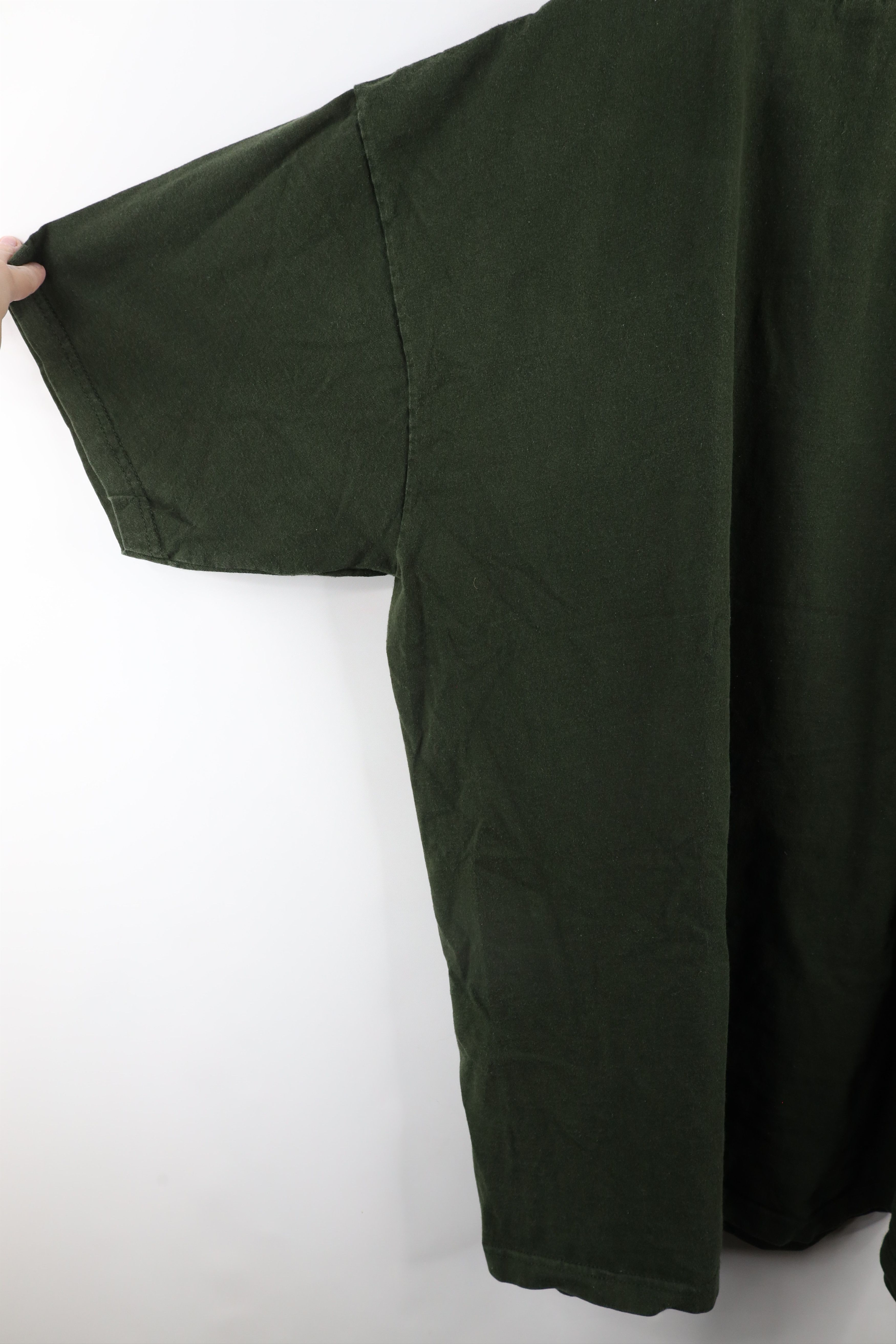 Vintage Vintage 90s Streetwear Heavyweight T-Shirt Green Cotton Size US XXL / EU 58 / 5 - 8 Thumbnail