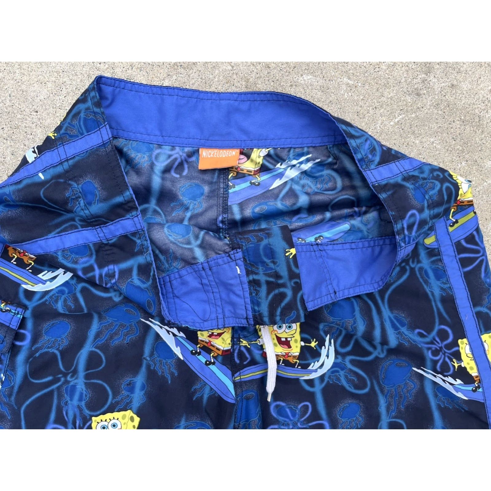 Nickelodeon Men's SpongeBob Board Shorts Multicolor All-Over 34 Cotton Blend Beach Surf Swim Size US 34 / EU 50 - 4 Thumbnail
