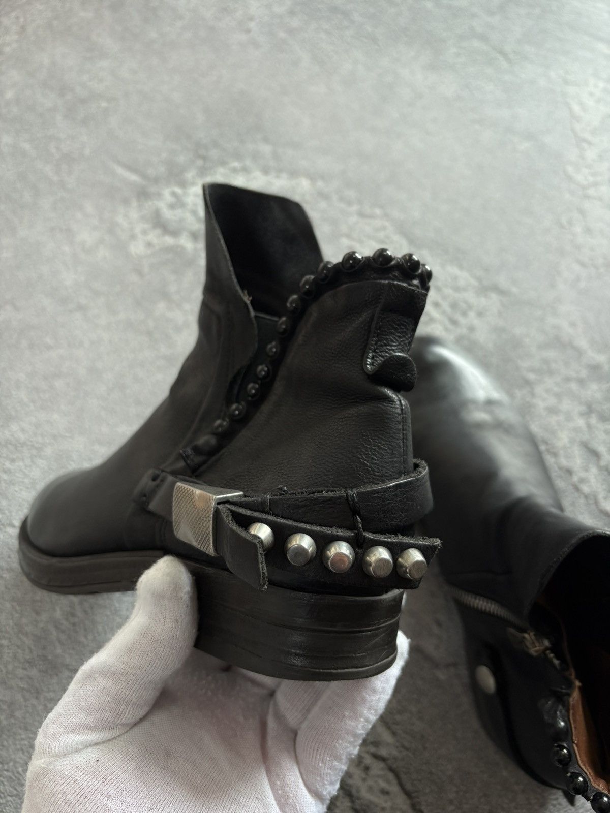 A.S.98 A.S.98 Airstep Avant Garde Ankle Biker Black Boots sz 39 Size US 9 / IT 39 - 9 Thumbnail