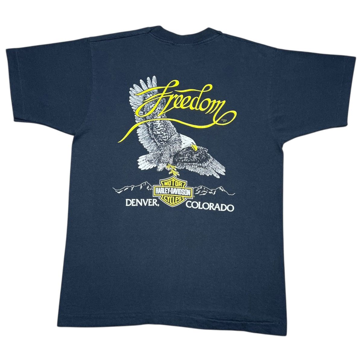 Harley Davidson 1993 Harley Davidson Freedom Ride Denver Colorado T-Shirt Size US M / EU 48-50 / 2 - 2 Thumbnail