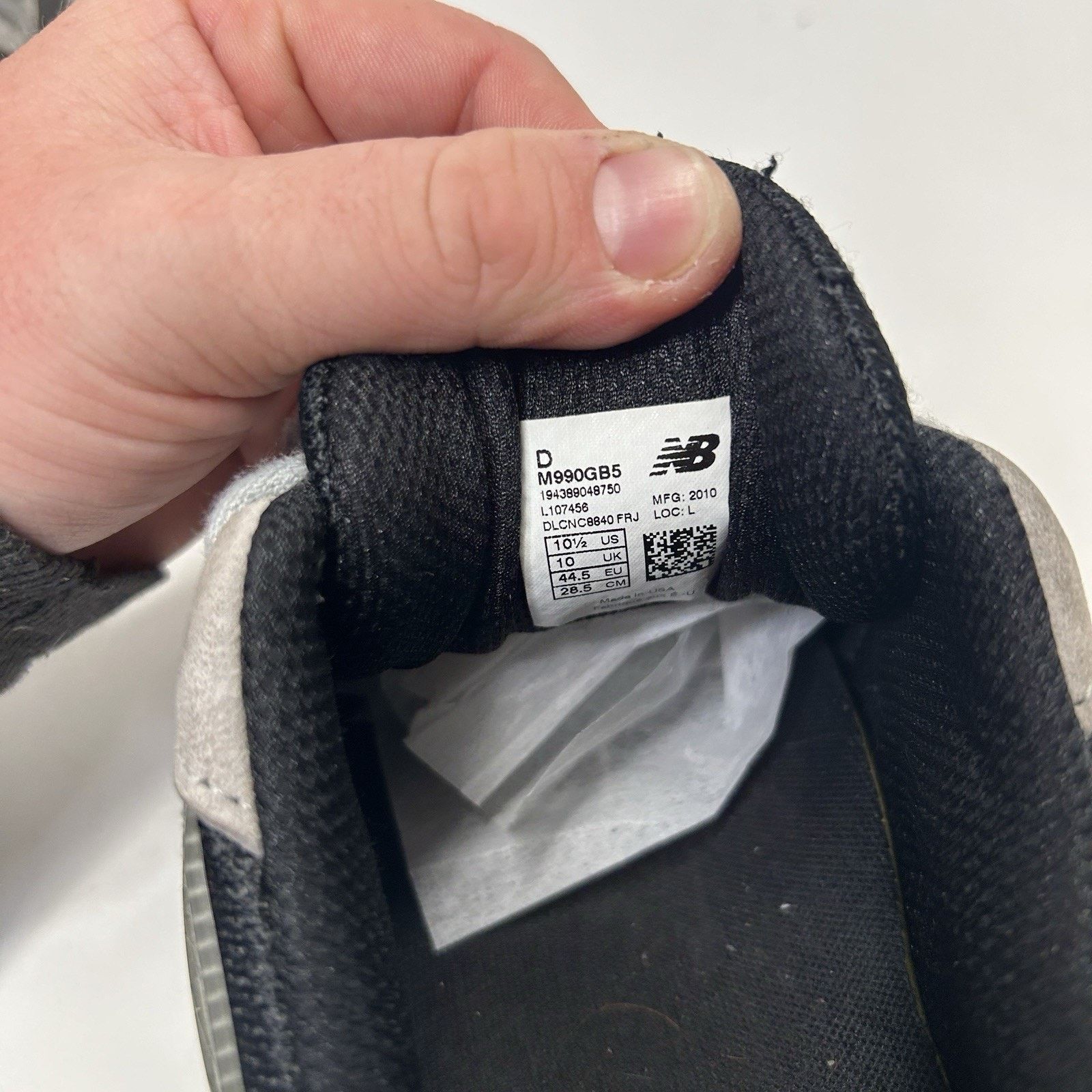 New Balance New Balance 990v5 “Kool Grey Black” M990GB5 Size US 10.5 / EU 43-44 - 8 Thumbnail
