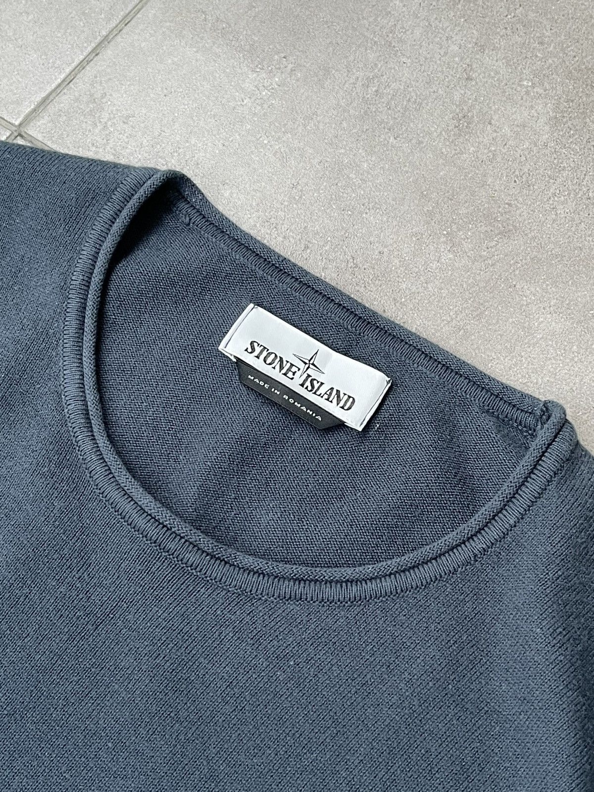 Stone Island Stone Island Navy Grey Striped White Sleeve Thin Sweater Size US M / EU 48-50 / 2 - 16 Thumbnail