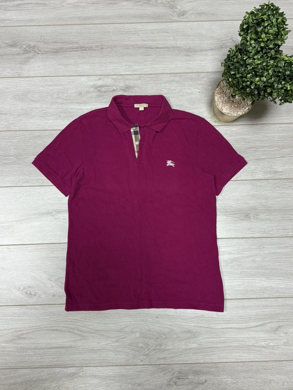Burberry nova check vintage buttons shirt polo