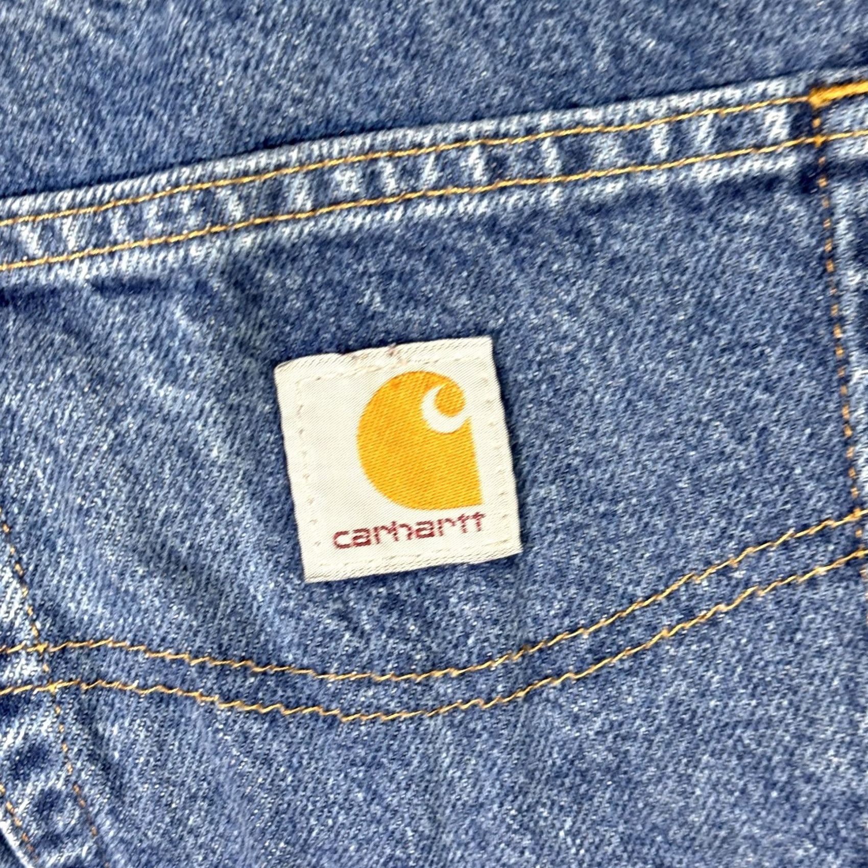 Carhartt Carhartt Jeans Mens 36x32 Blue Relaxed Fit Work Jeans Denim Pants 36x32 Mens Carhartt 382-83 Blue Denim Workwear jeans Size US 36 / EU 52 - 4 Thumbnail