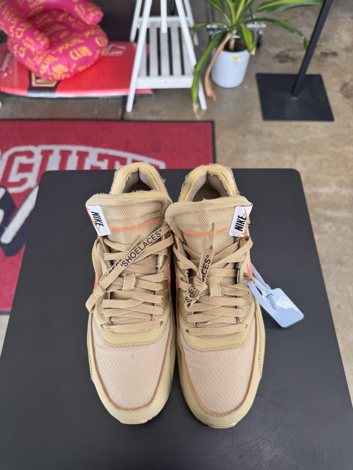 Nike × Off-White Nike Air Max 90 Off White Desert Ore Size 9 (2019) Size US 9 / EU 42 - 2 Thumbnail