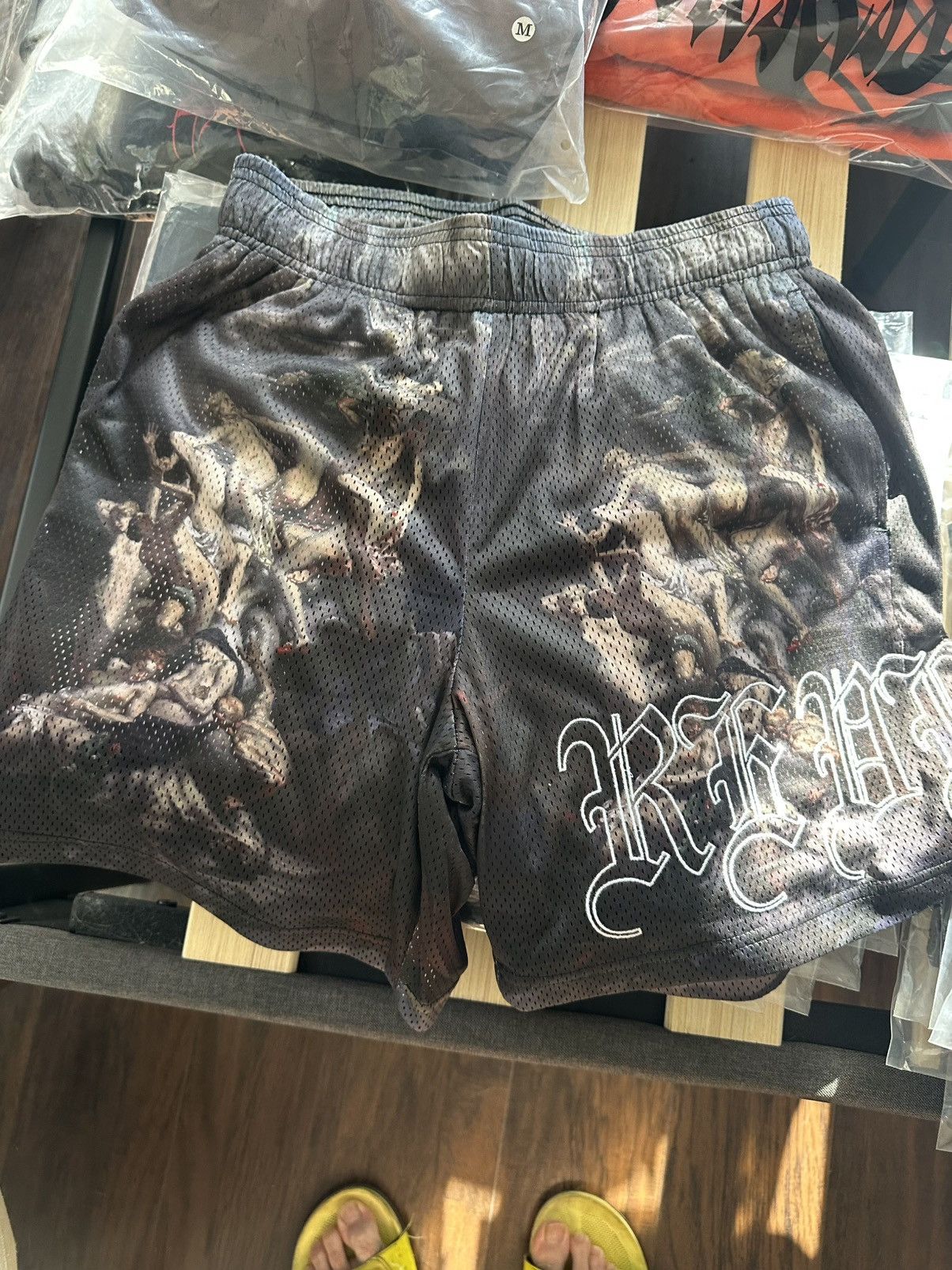 Revenge Heaven and Hell embroidered Shorts Black Size US 30 / EU 46 - 1 Thumbnail