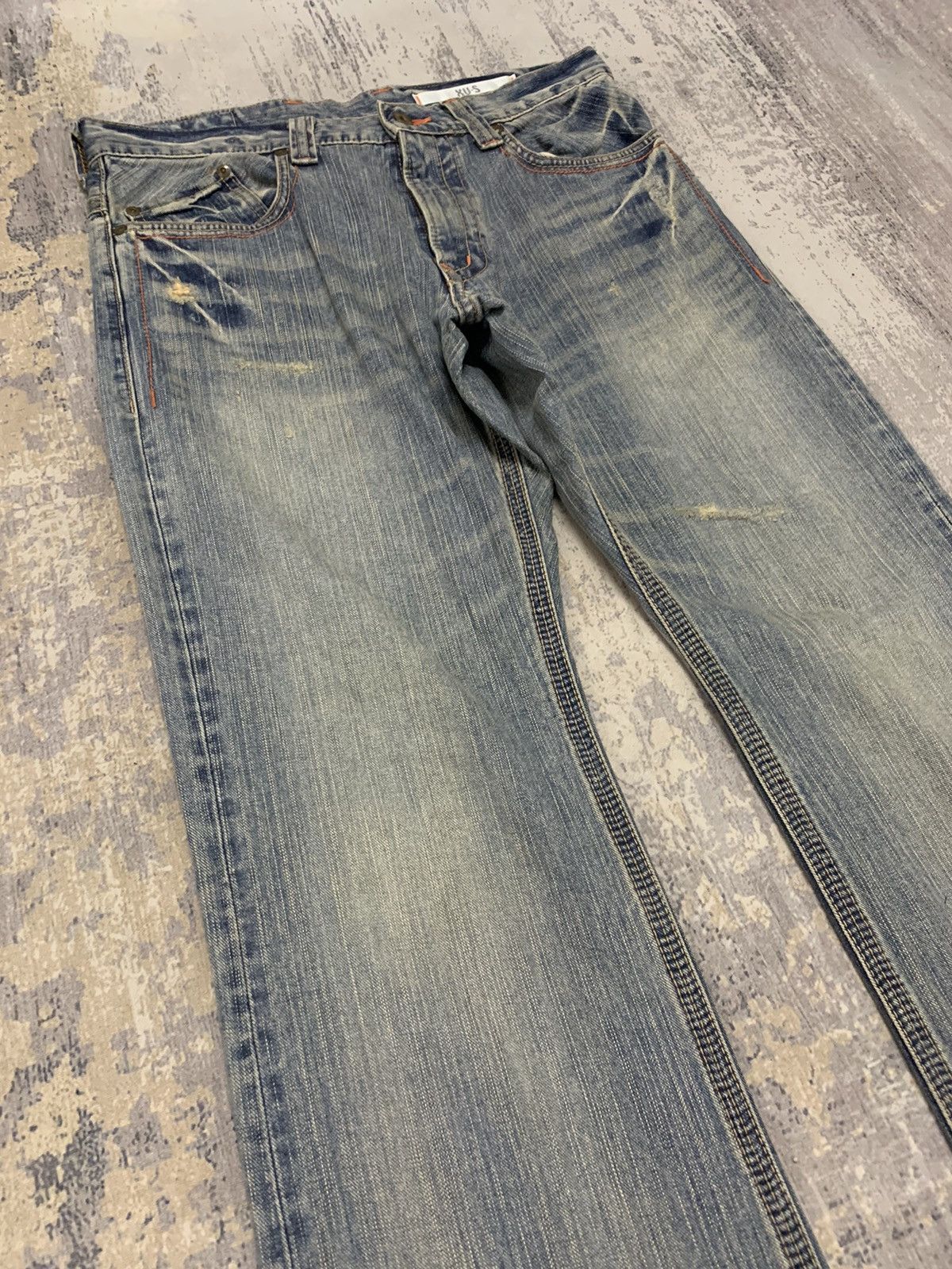 Japanese Brand Edwin XVS Buckle Back Flare Japanese Denim Archive Jeans Size US 33 - 4 Thumbnail