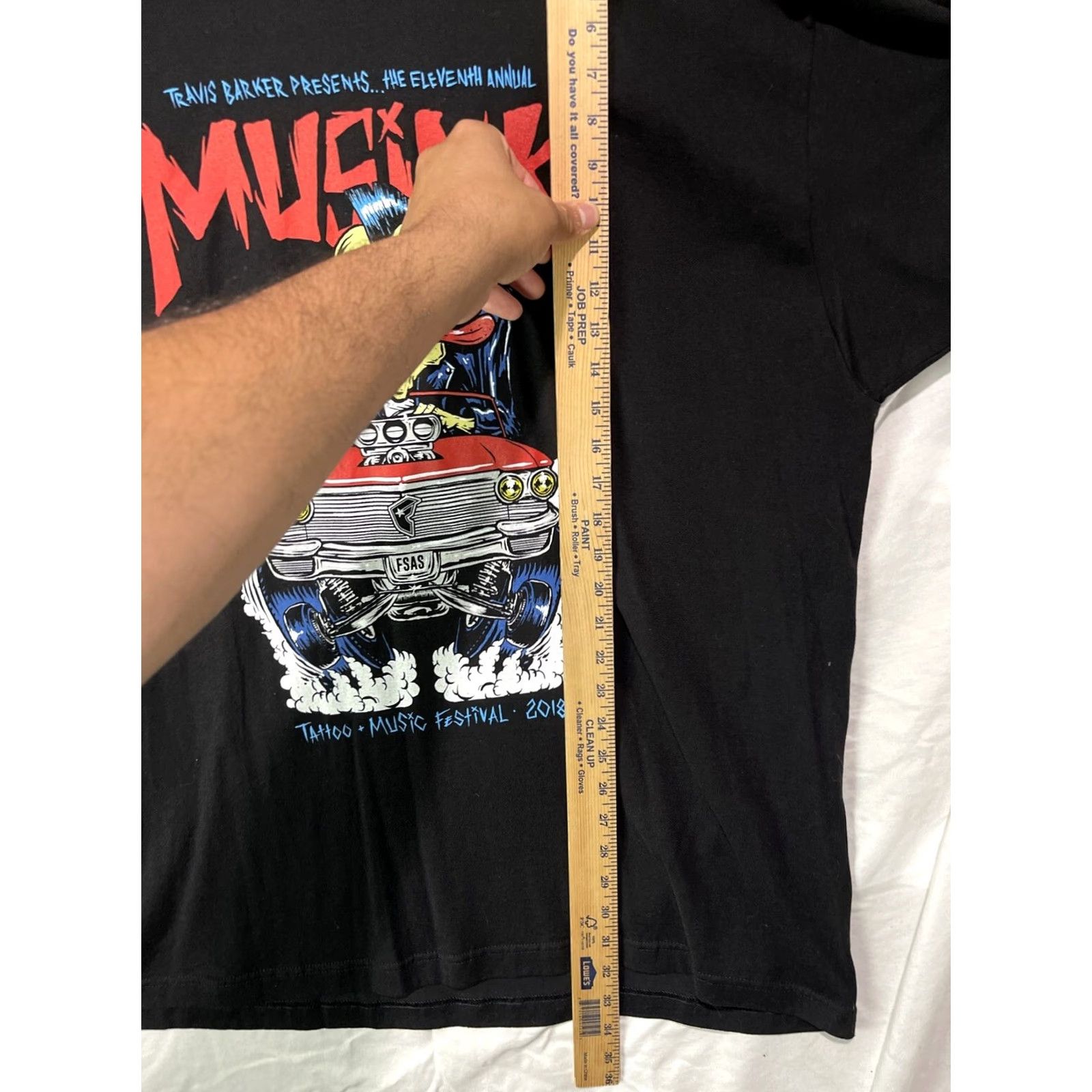 Tultex Travis Barker Shirt Mens 3XL Black Musink Tattoo Music Festival 2018 Concert T-Shirt Graphic Print Crew Neck Short Sleeve Tultex Mens Shirt Size US XXL / EU 58 / 5 - 7 Thumbnail