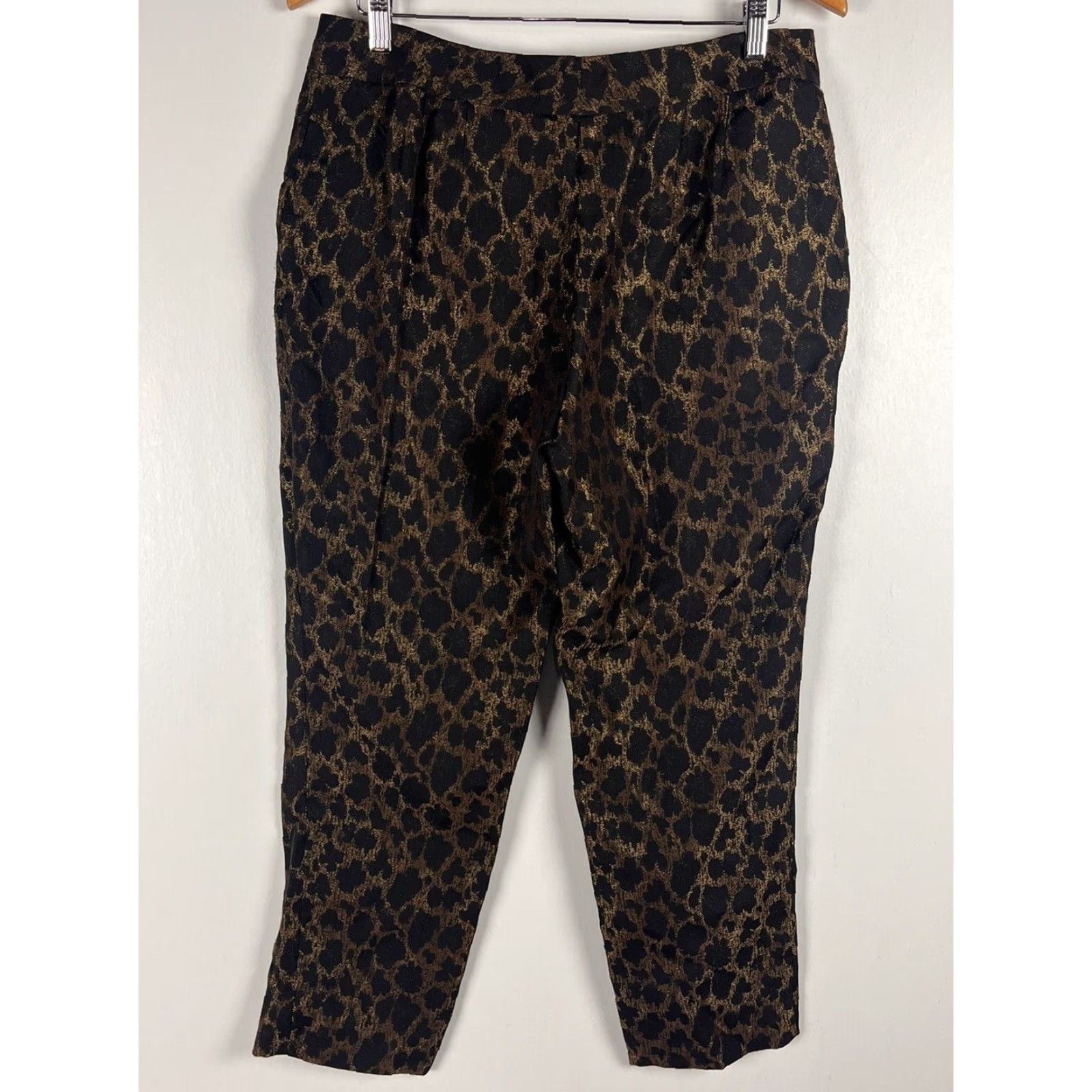 Vintage CHICO'S Animal Print Dress Pants Black Gold Jacquard Women's Size 1 Size 25" / US 0 / IT 36 - 3 Thumbnail