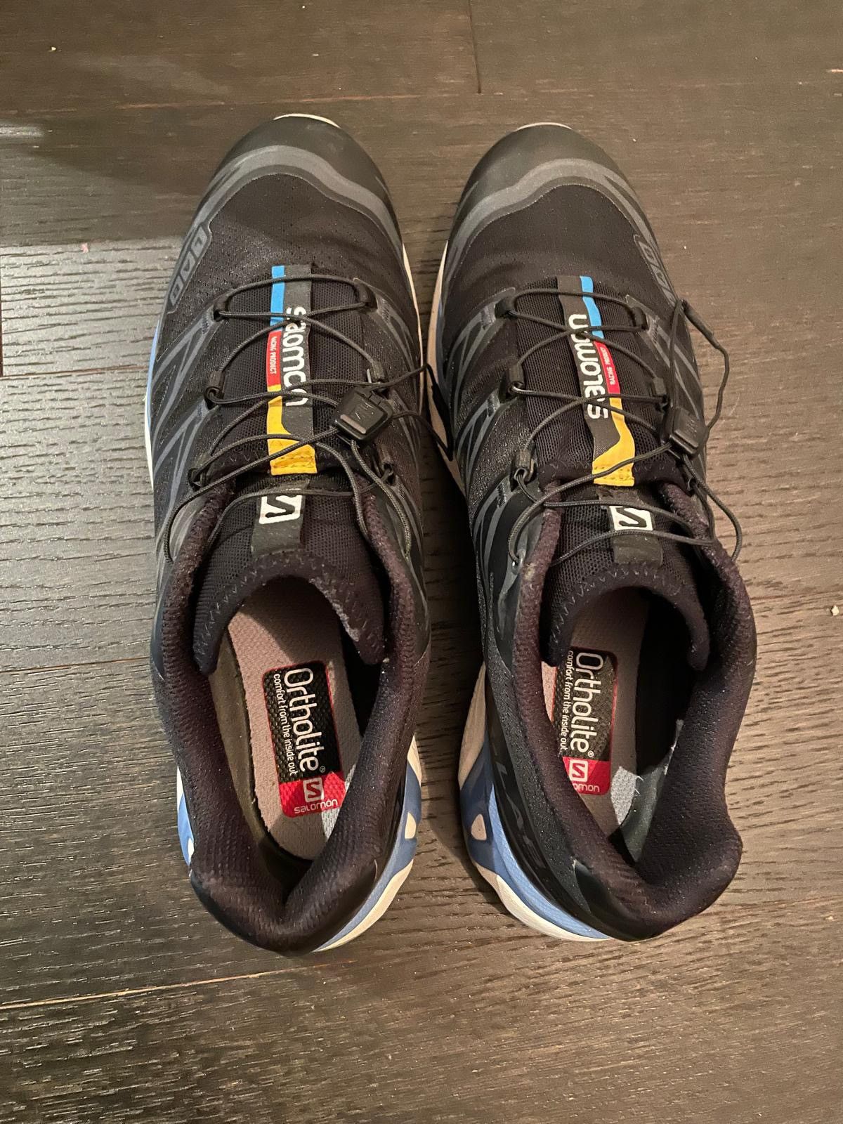 Salomon Salomon XT6 Black and Blue Sneakers Size US 11 / EU 44 - 2 Thumbnail