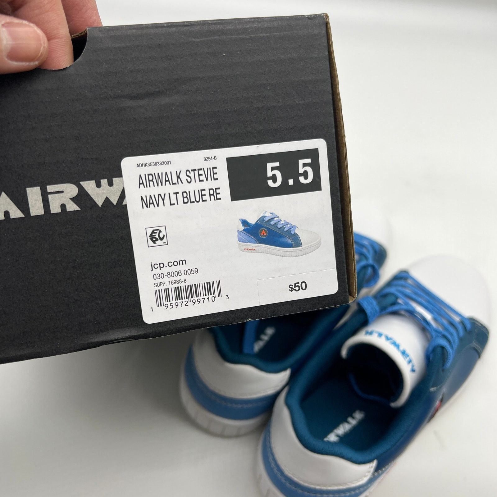 Airwalk AIRWALK Stevie Skateboarding Shoes Size 5.5 Navy Light Blue Size US 5.5 / IT 35.5 - 12 Thumbnail