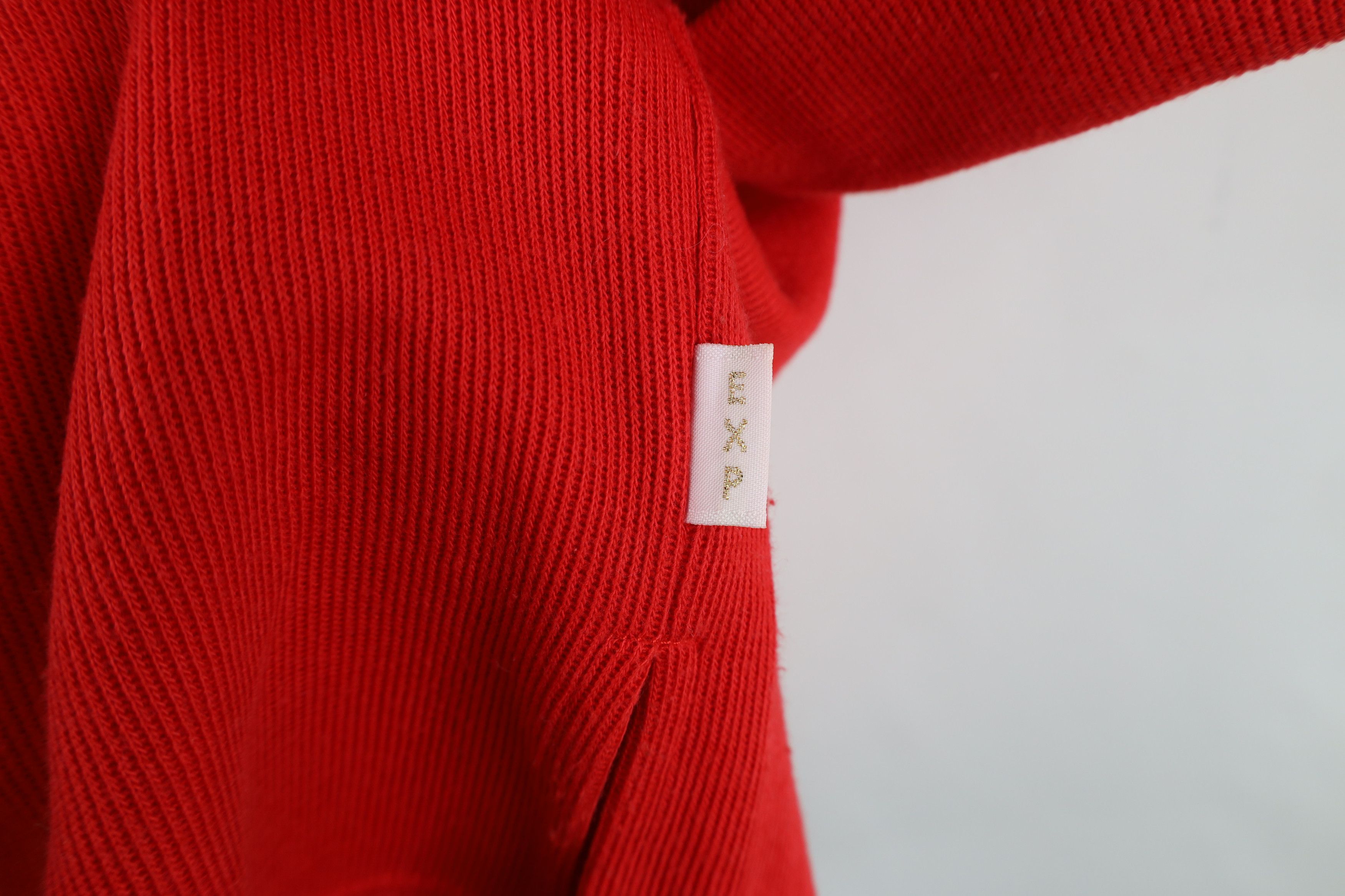 Express × Vintage Vintage 90s Express Baggy Thermal Ribbed Knit T-Shirt Red Size L / US 10 / IT 46 - 8 Thumbnail