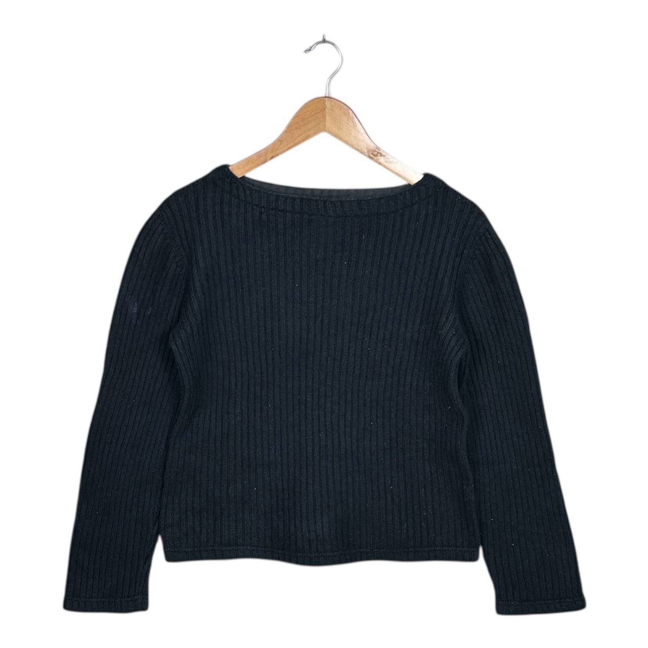 Polo Ralph Lauren Polo Ralph Lauren Sport Wool Black Ribbed Knit Sweater Size US M / EU 48-50 / 2 - 1 Thumbnail