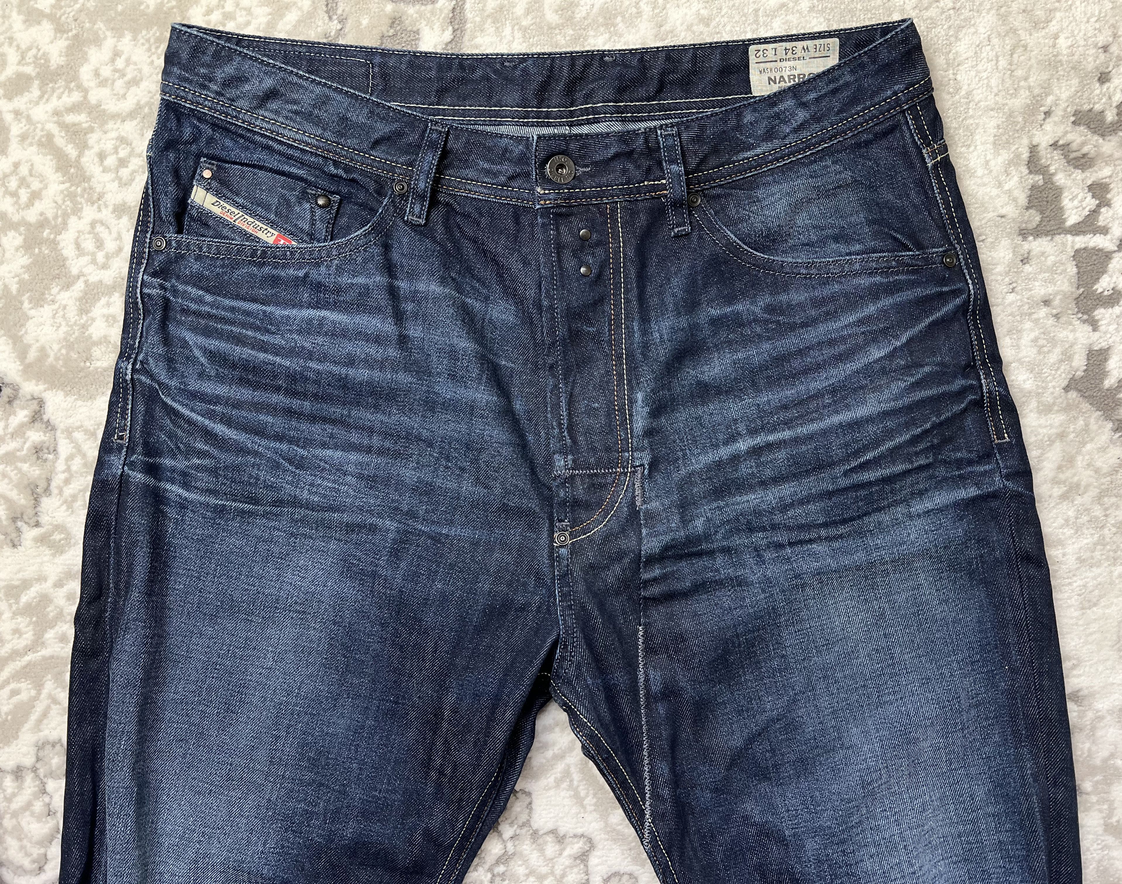 Diesel Diesel Jeans Mens Narrot Regular/Carrot Wash 0073N W34 Size US 34 / EU 50 - 3 Thumbnail