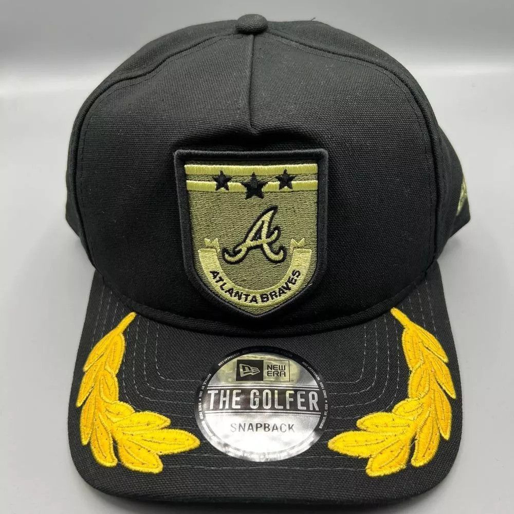 New Era Atlanta Braves Hat Men Military Patch The Golfer Snap Back Size ONE SIZE - 1 Thumbnail
