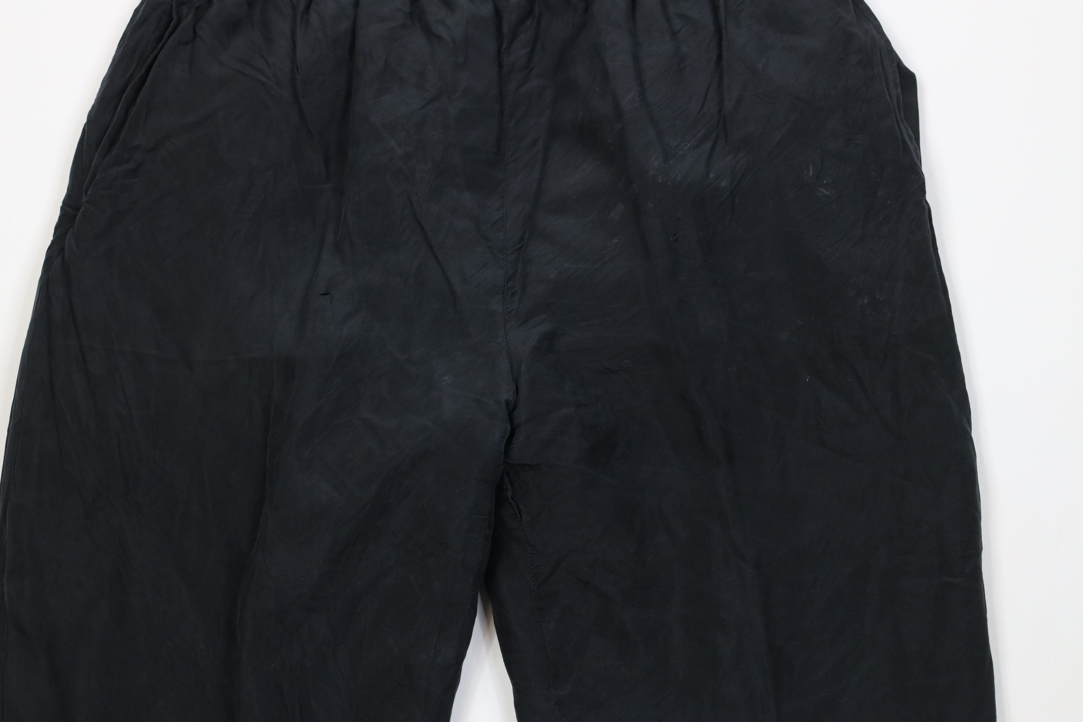 Vintage AS IS Vintage 90s Streetwear Lightweight Silk Pants Black Size 32" / US 10 / IT 46 - 3 Thumbnail