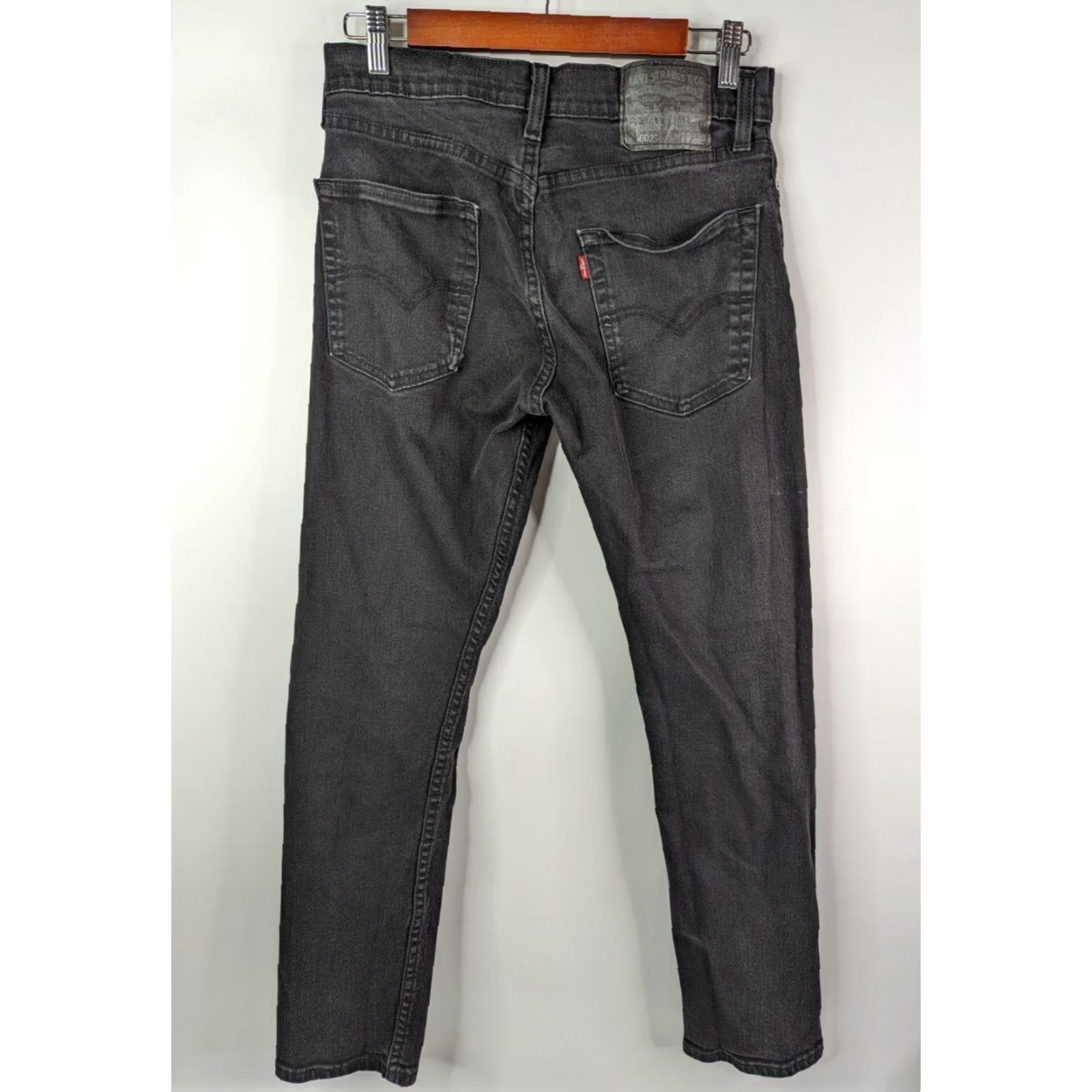 Levi's Levi's Jeans Mens 30X30 Black Tapered 502 Distressed Wash Regular Fit Denim 5-Pocket Belt Loops Zipper Button Size US 30 / EU 46 - 5 Thumbnail