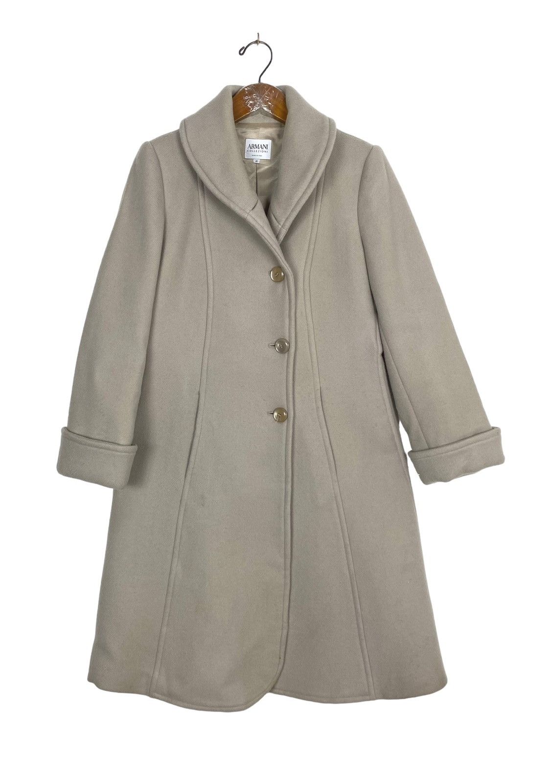 Armani Collezioni Armani Collezioni Cashmere and virgin wool swing coat Italy Size S / US 4 / IT 40 - 1 Thumbnail