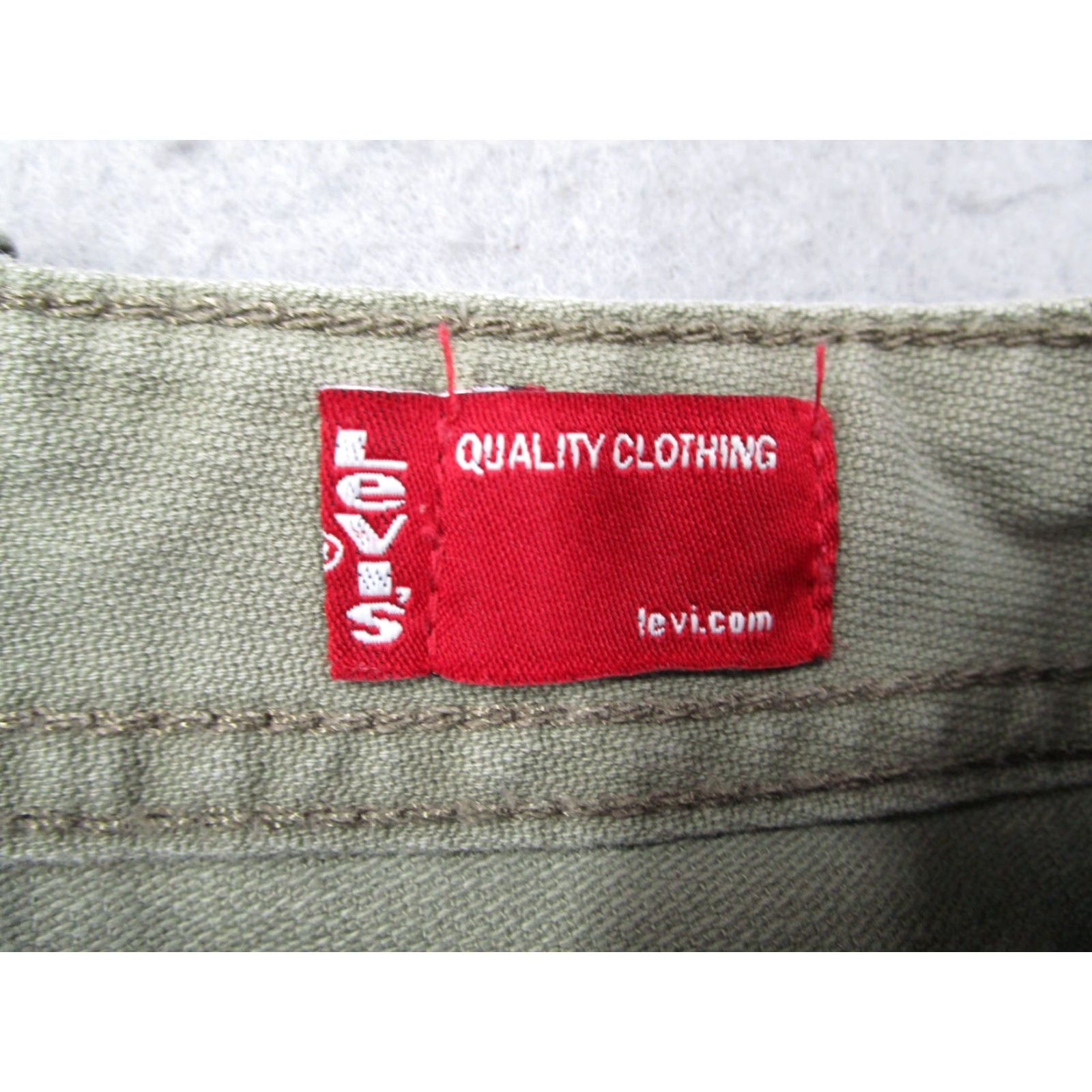 Levi's Levis Women's Pants 14 Medium Green Canvas Bootcut Mid Rise Casual Workwear 36x31 Size 36" / US 14 / IT 50 - 3 Thumbnail