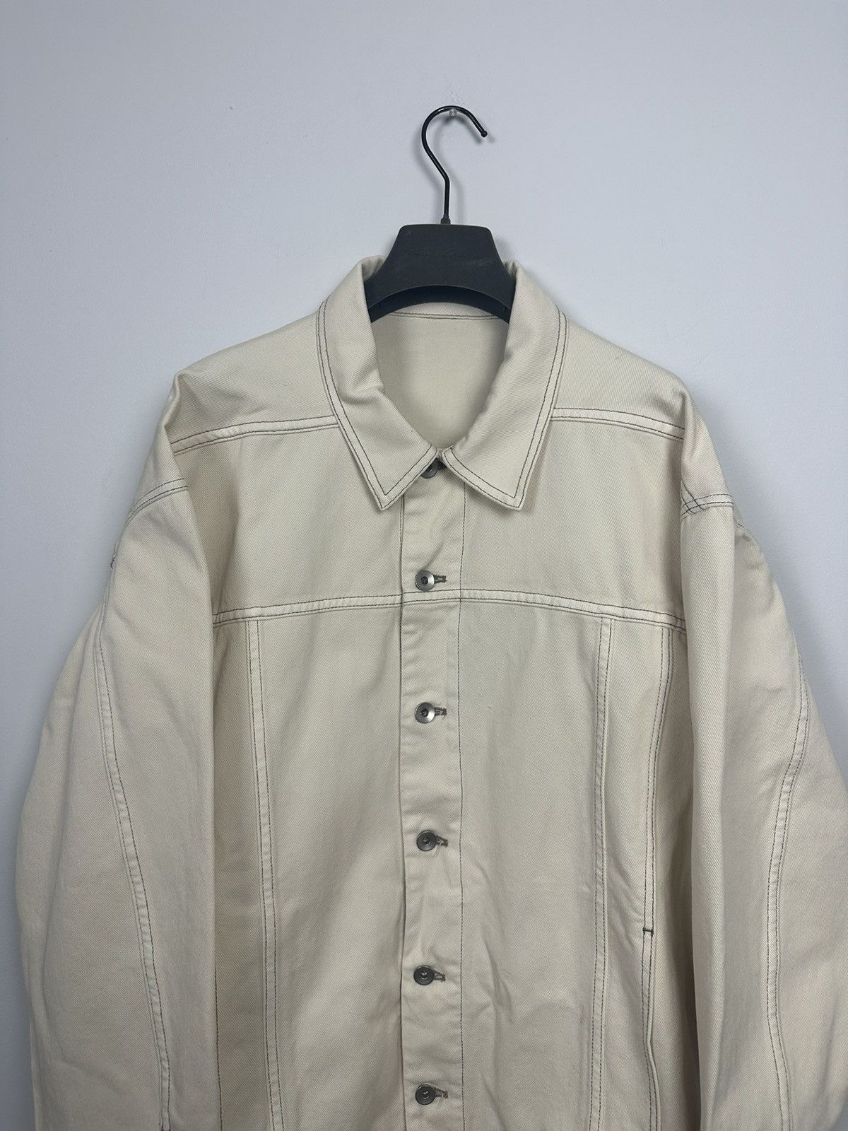 Rick Owens DRKSHDW Coated Jumbo Denim Worker Jacket Size US XXL / EU 58 / 5 - 2 Thumbnail