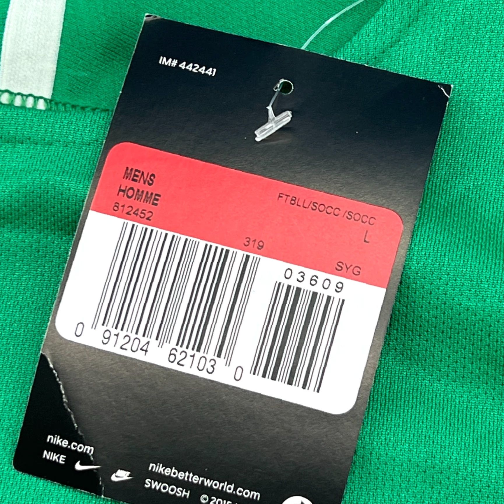 Nike Nike Norway 2016 2017 Goalkeeper Jersey Mens Large Football Long Sleeve T-Shirt Green Size US L / EU 52-54 / 3 - 5 Thumbnail