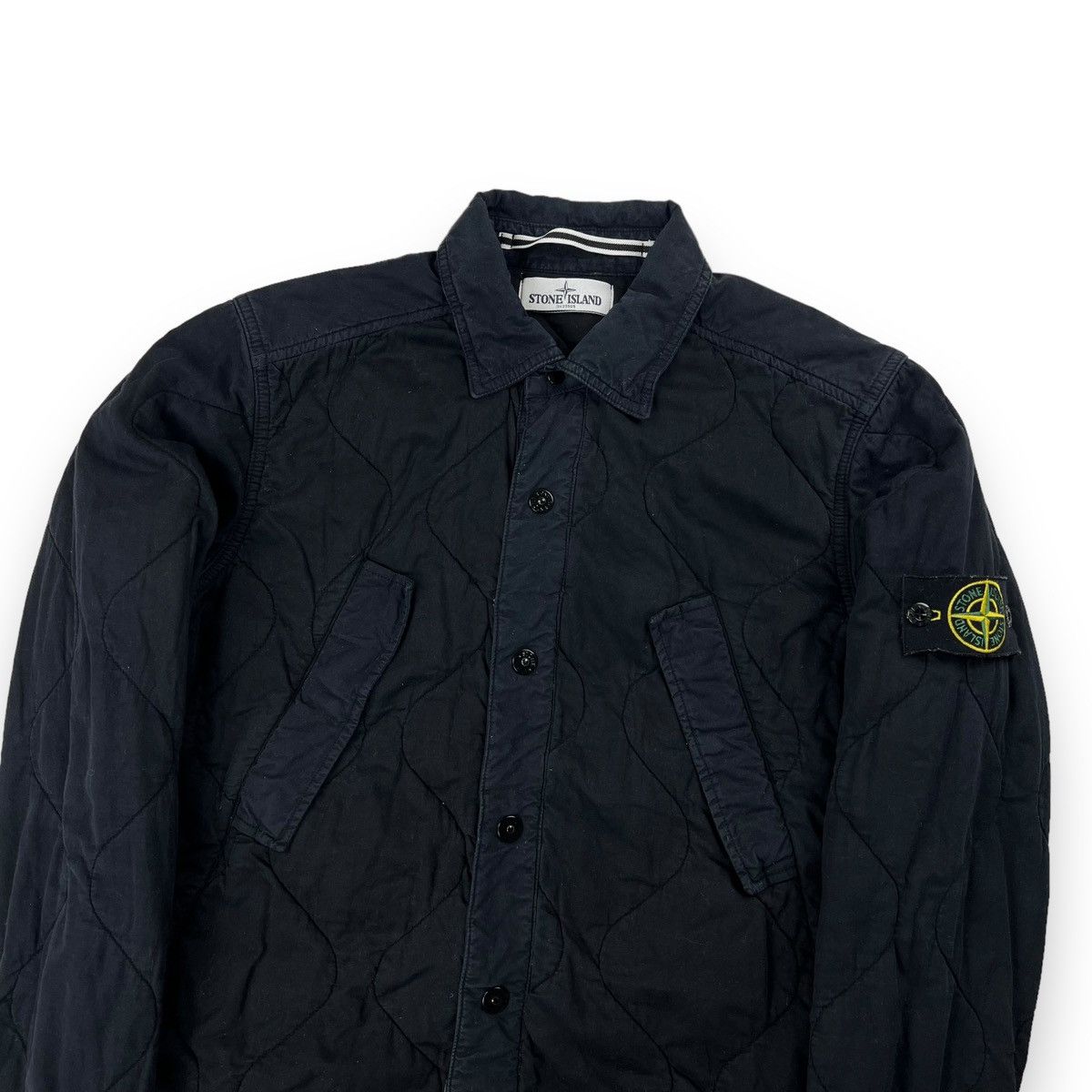 Stone Island Stone Island Navy Quilted Overshirt Jacket Size US XS / EU 42 / 0 - 1 Thumbnail