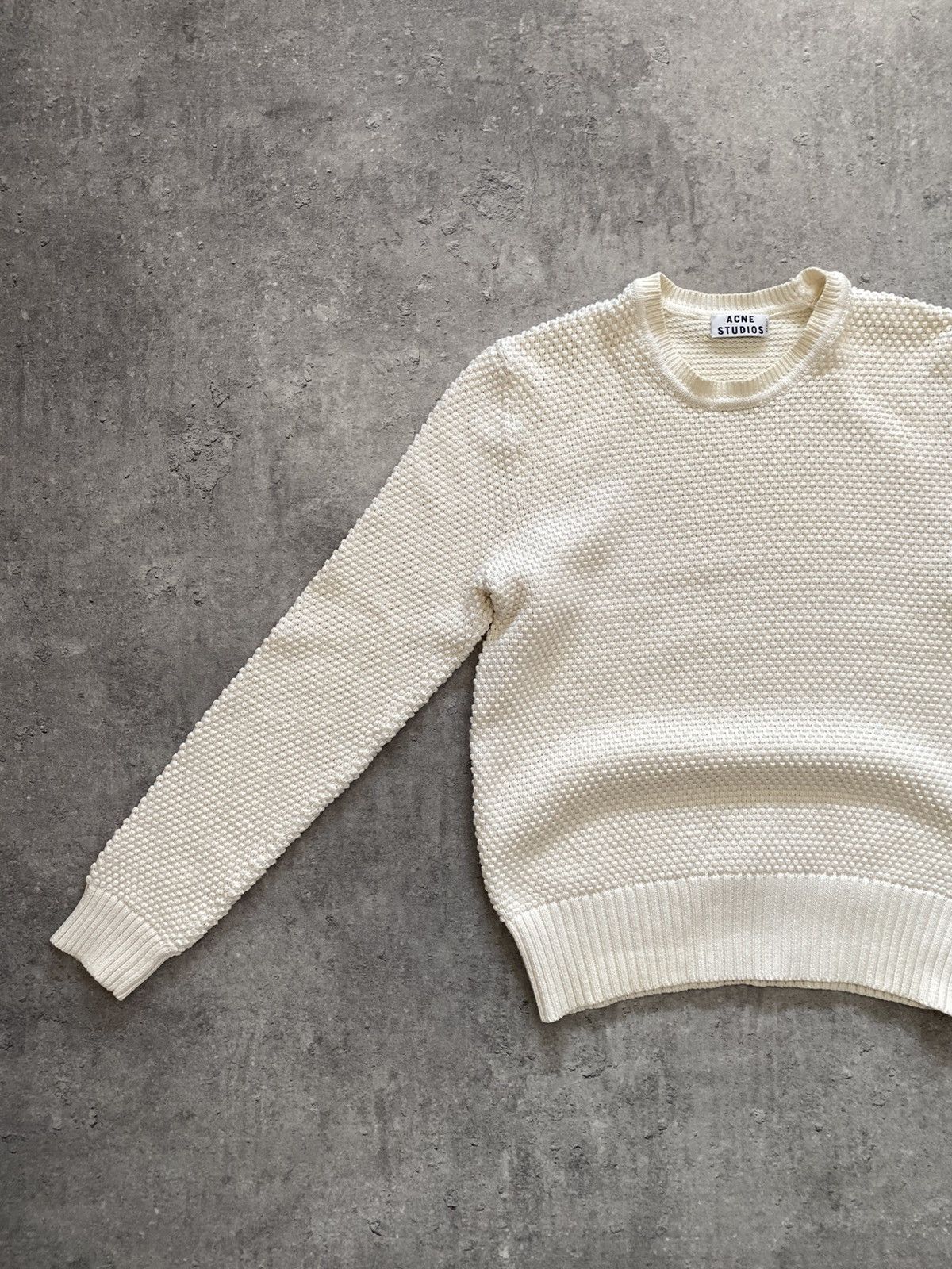Acne Studios Acne Studios Beige Cusco Bubble knit textured sweater Size US M / EU 48-50 / 2 - 4 Thumbnail