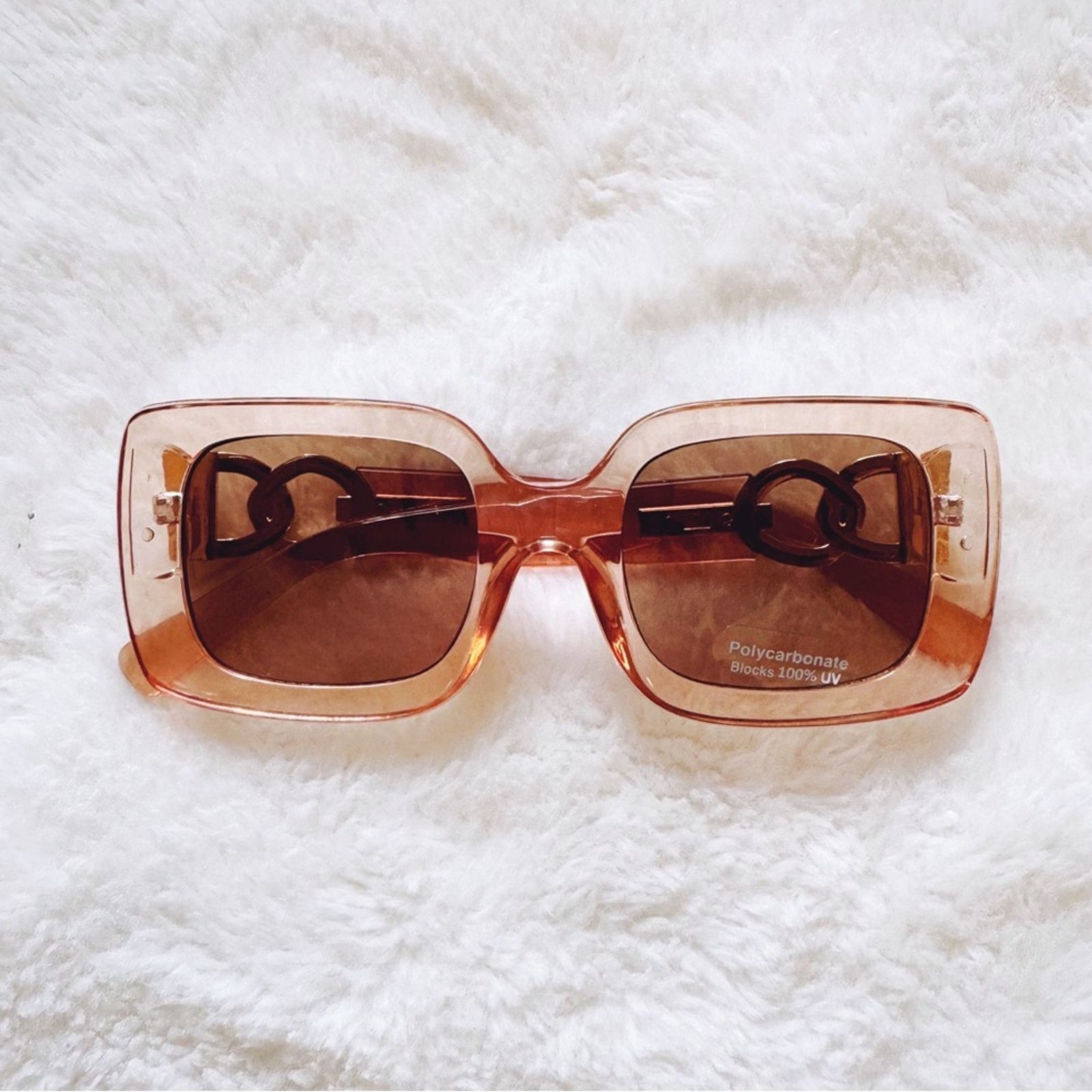 Other Camille Clear Coral Oversized Square Sunglasses Size ONE SIZE - 1 Thumbnail